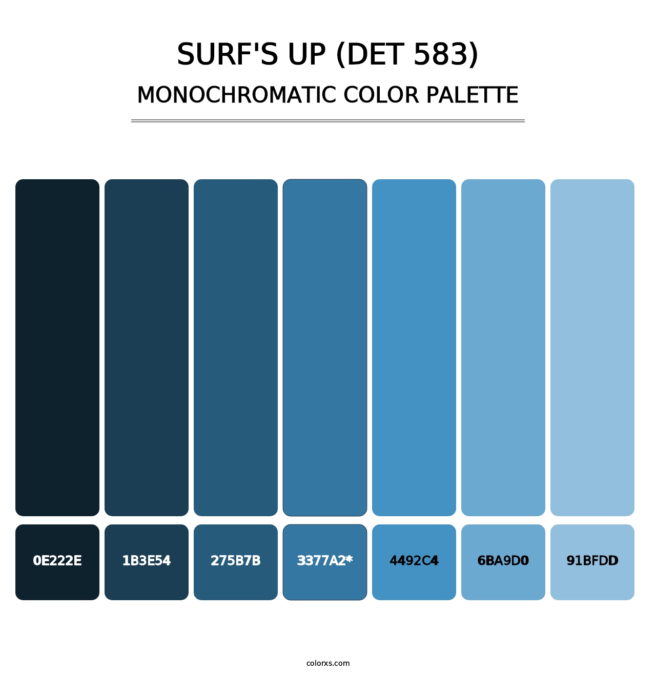 Surf's Up (DET 583) - Monochromatic Color Palette
