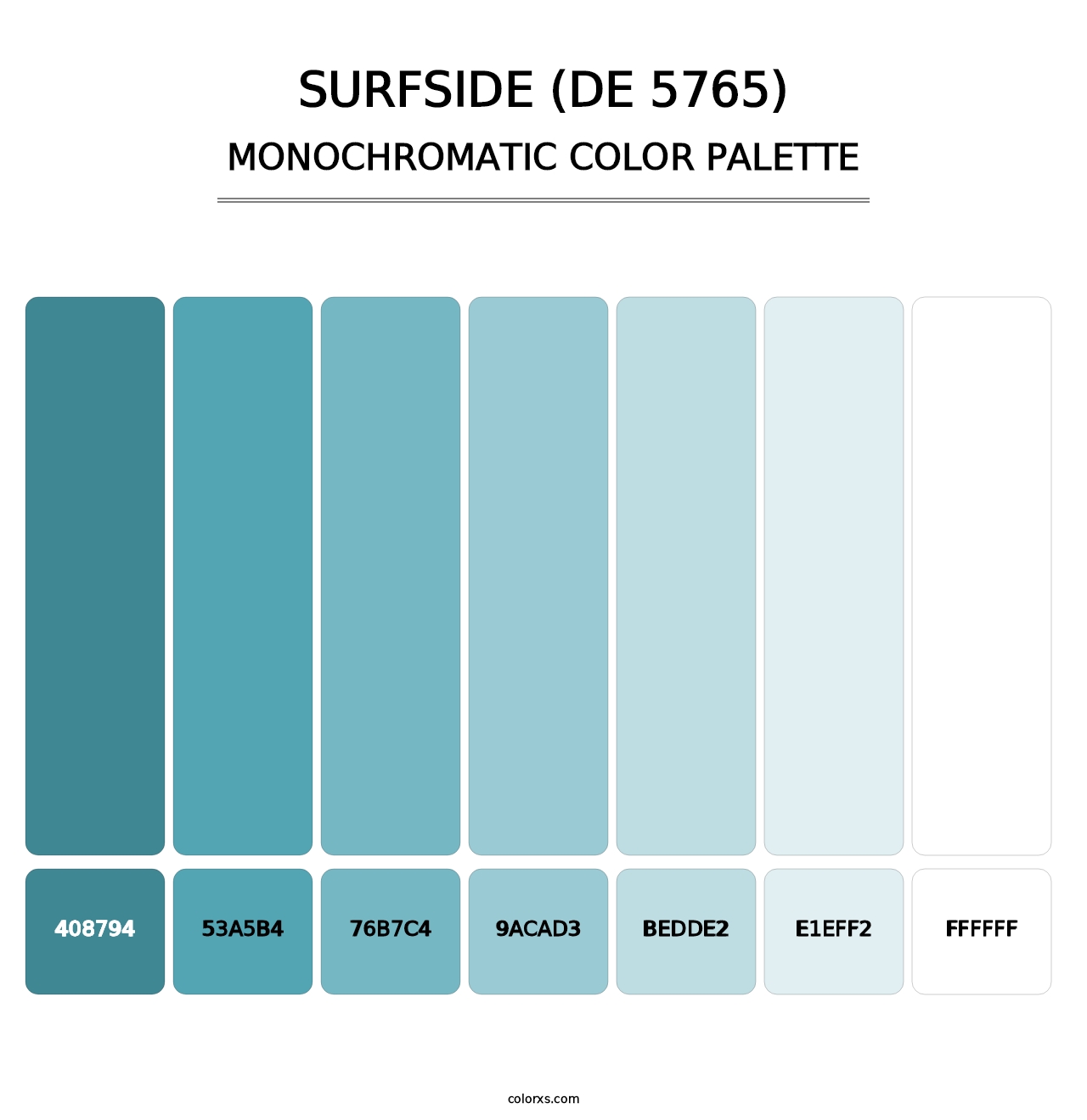 Surfside (DE 5765) - Monochromatic Color Palette