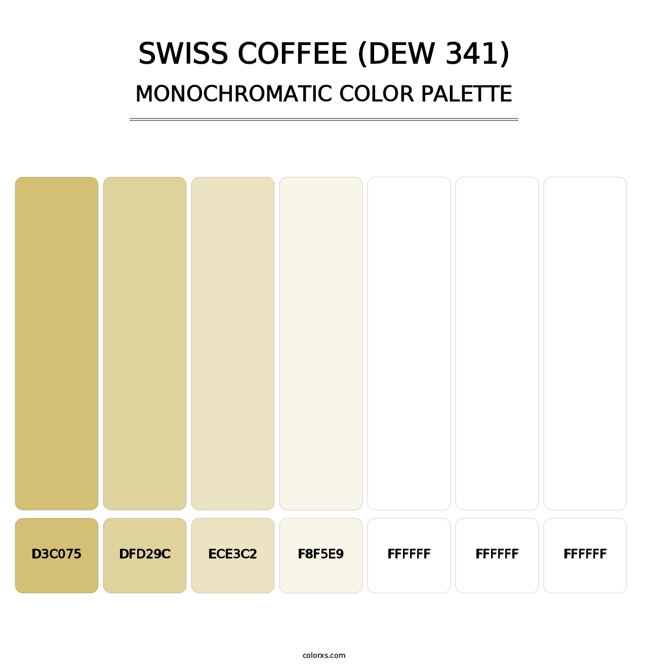 Swiss Coffee (DEW 341) - Monochromatic Color Palette
