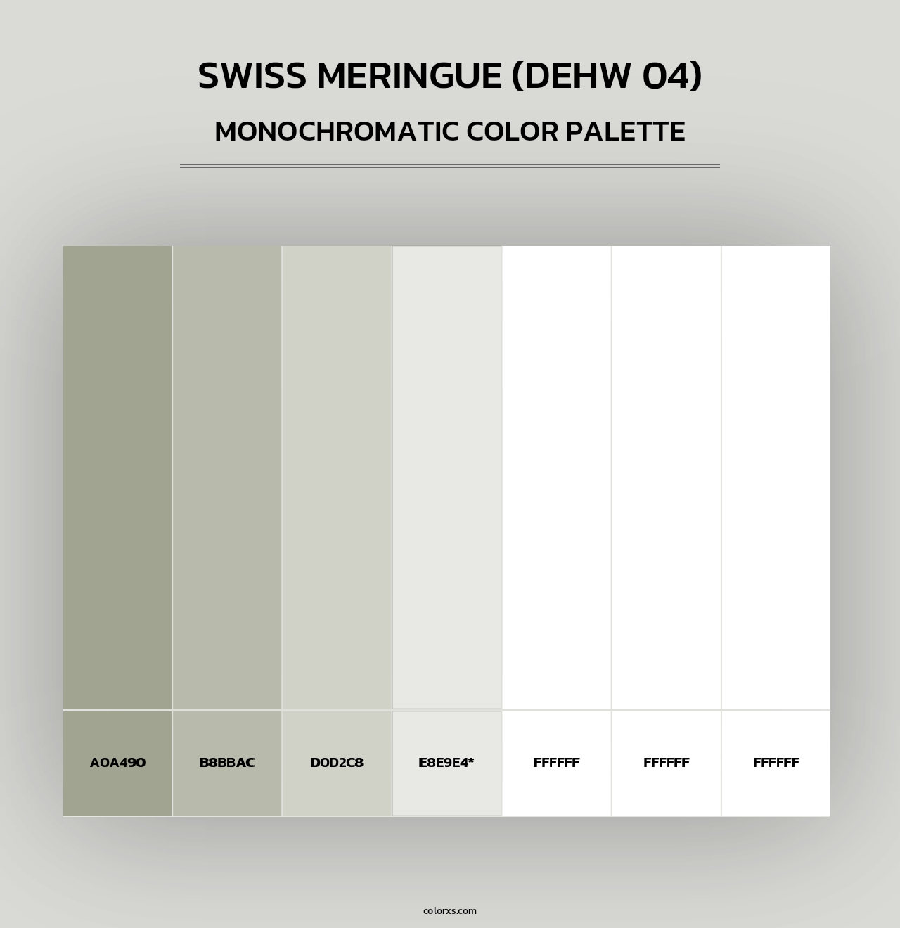 Swiss Meringue (DEHW 04) - Monochromatic Color Palette