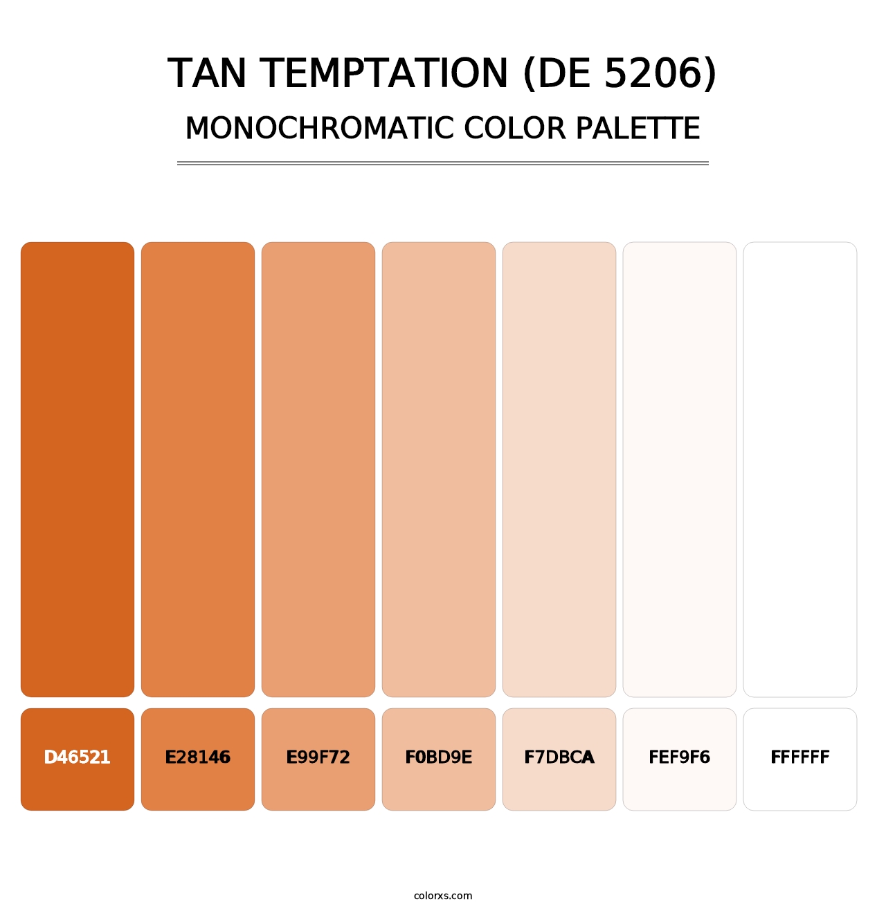 Tan Temptation (DE 5206) - Monochromatic Color Palette