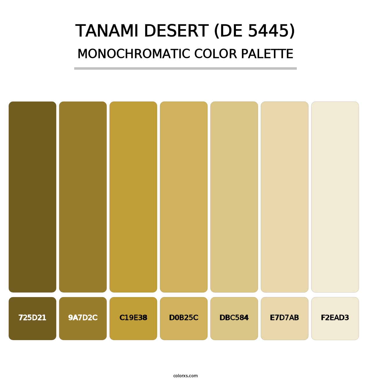 Tanami Desert (DE 5445) - Monochromatic Color Palette