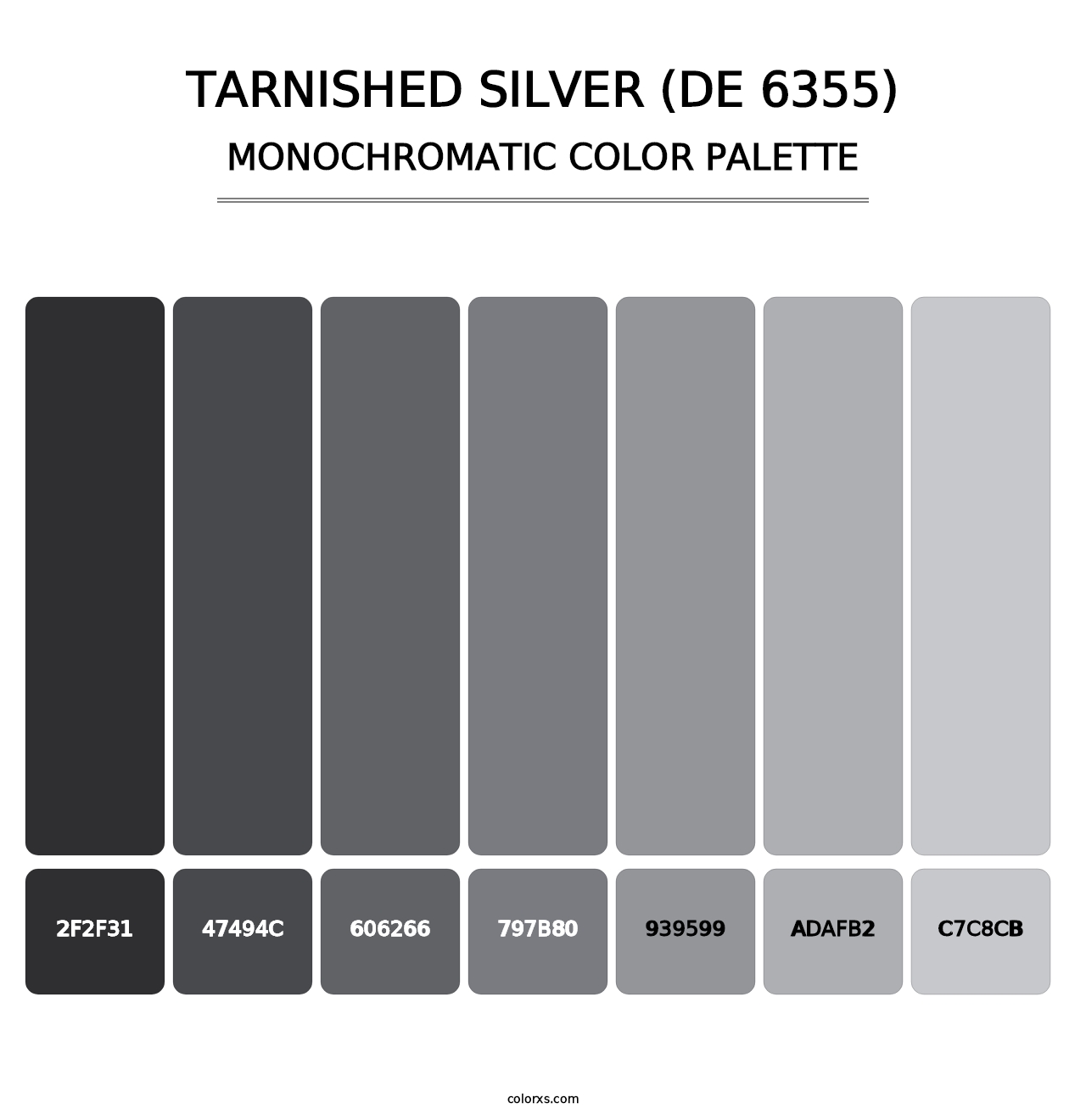 Tarnished Silver (DE 6355) - Monochromatic Color Palette