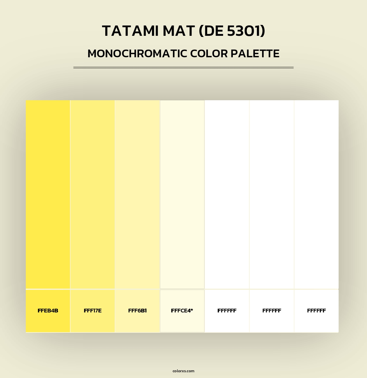 Tatami Mat (DE 5301) - Monochromatic Color Palette