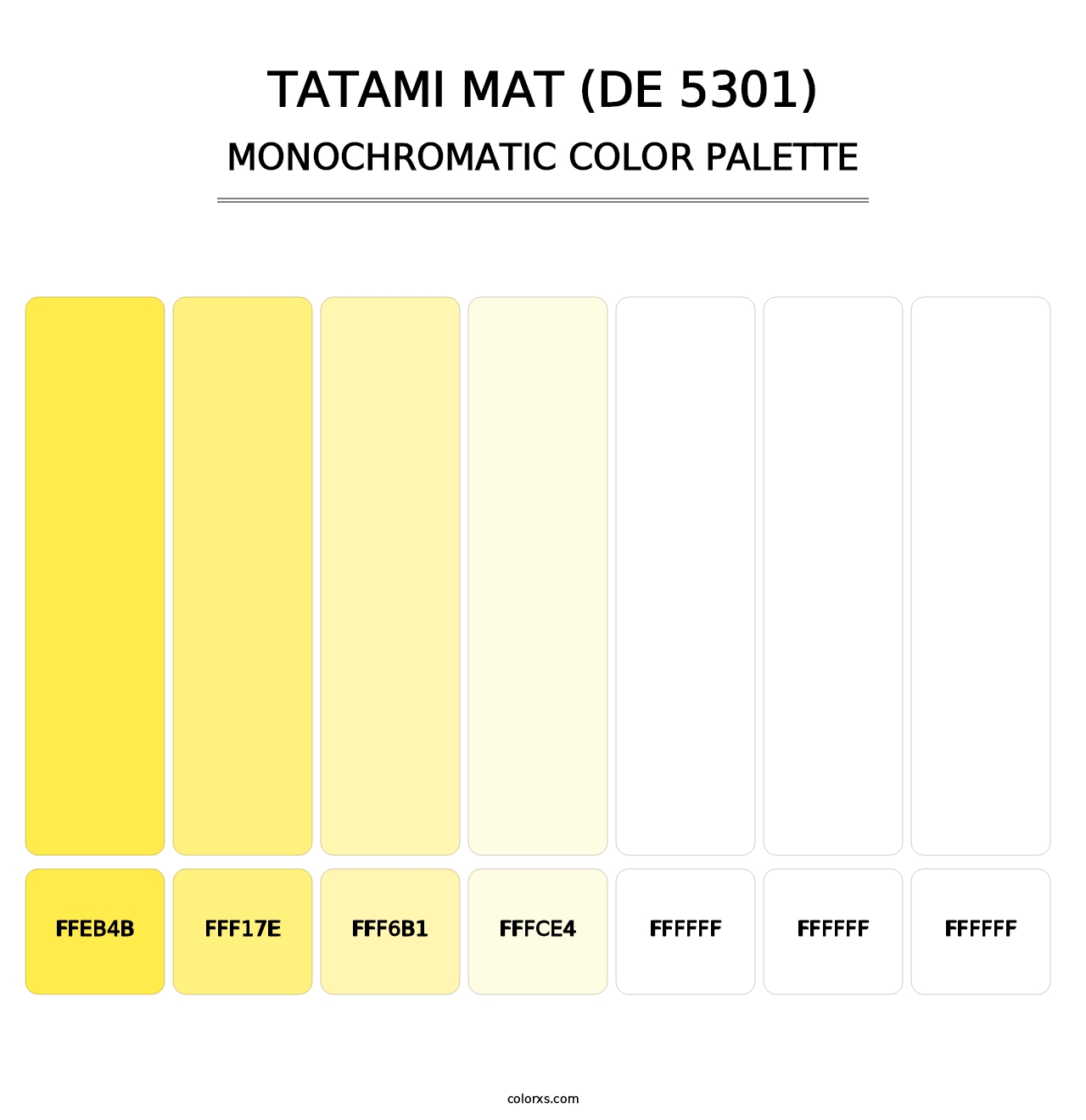 Tatami Mat (DE 5301) - Monochromatic Color Palette