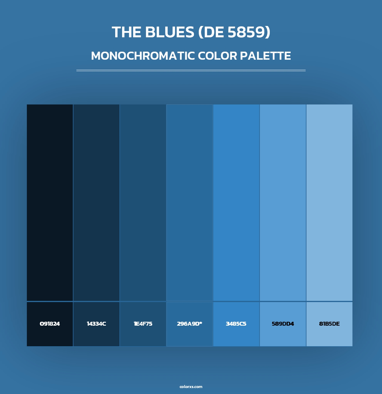 The Blues (DE 5859) - Monochromatic Color Palette