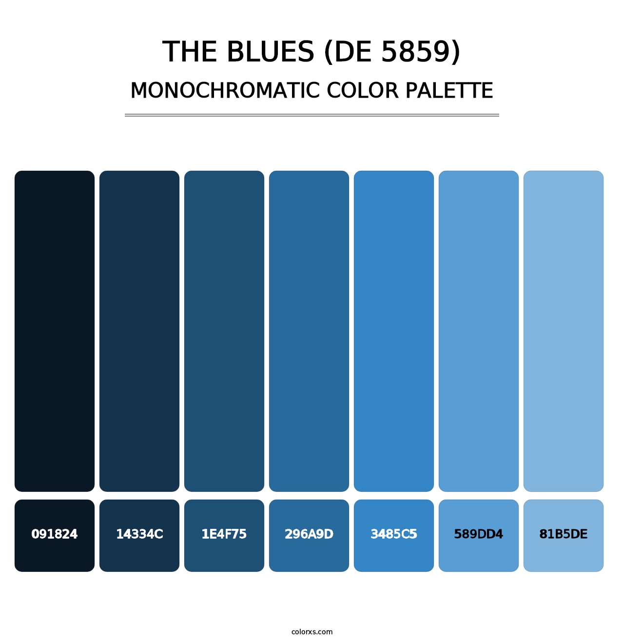 The Blues (DE 5859) - Monochromatic Color Palette