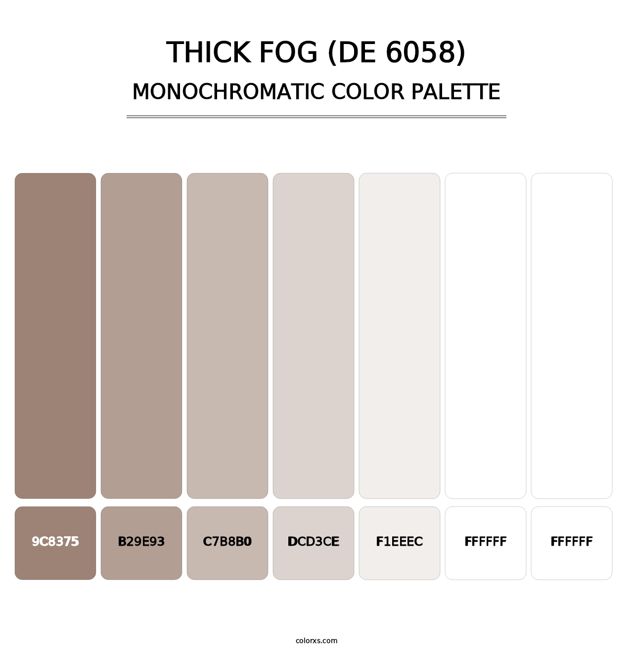 Thick Fog (DE 6058) - Monochromatic Color Palette