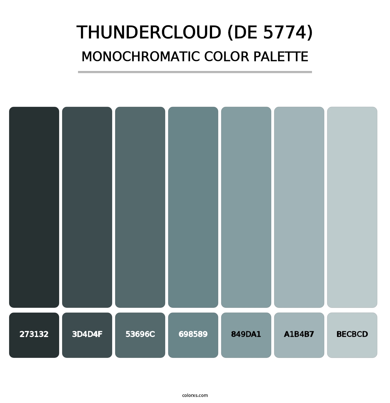Thundercloud (DE 5774) - Monochromatic Color Palette