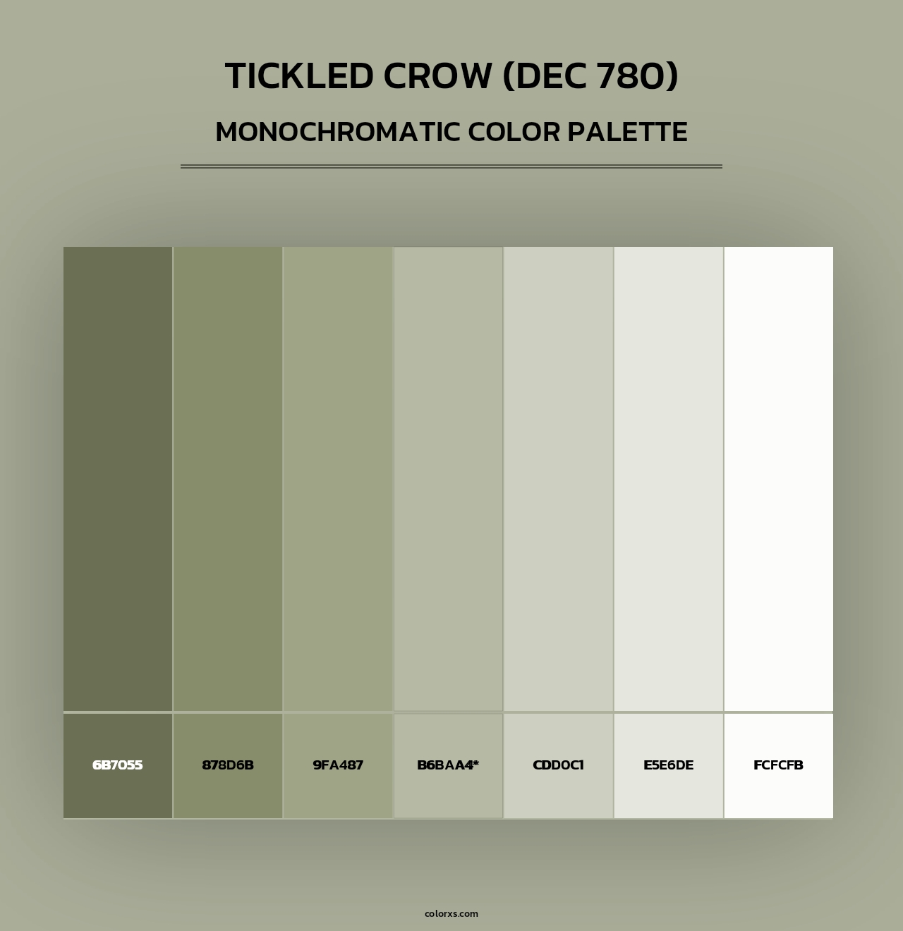 Tickled Crow (DEC 780) - Monochromatic Color Palette