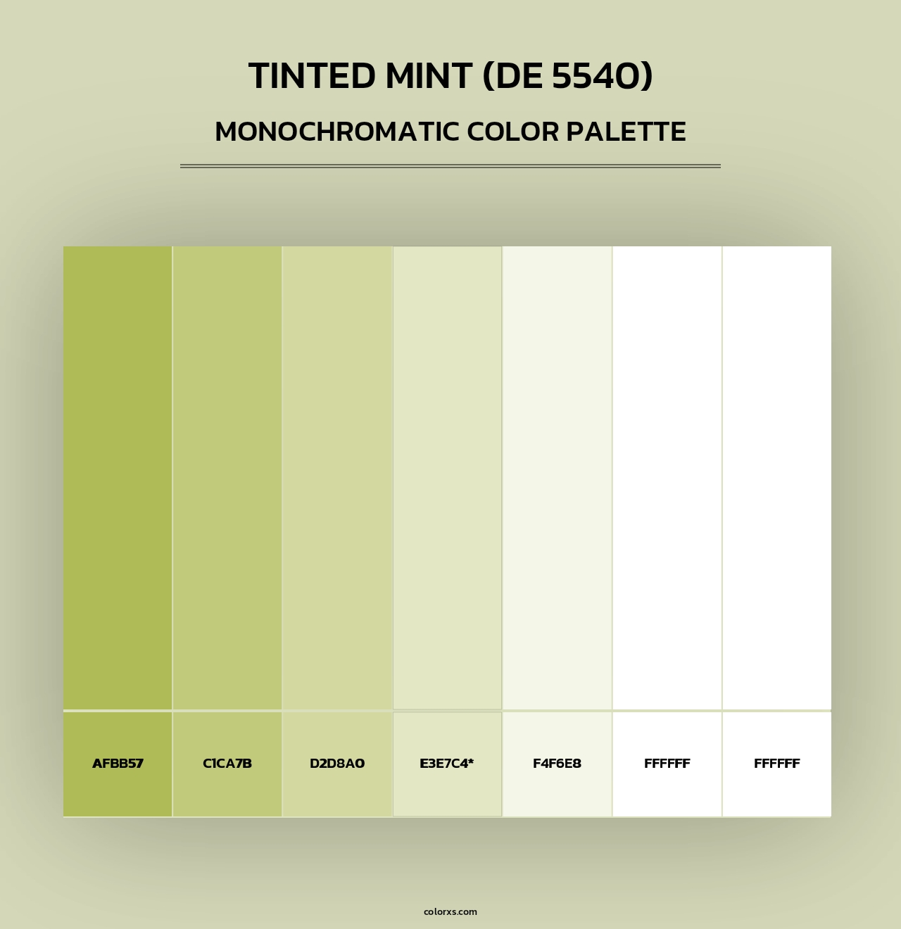 Tinted Mint (DE 5540) - Monochromatic Color Palette