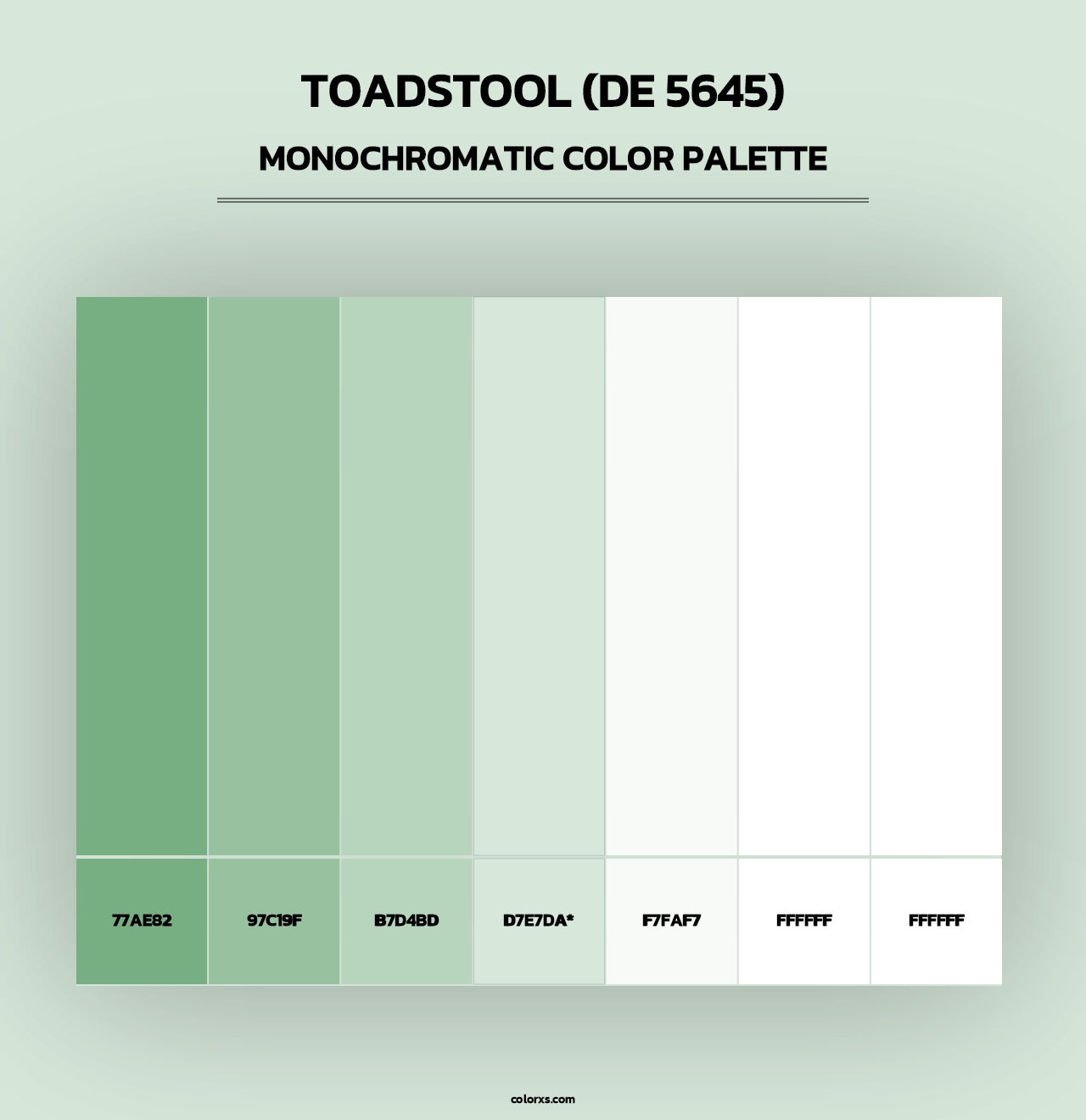 Toadstool (DE 5645) - Monochromatic Color Palette