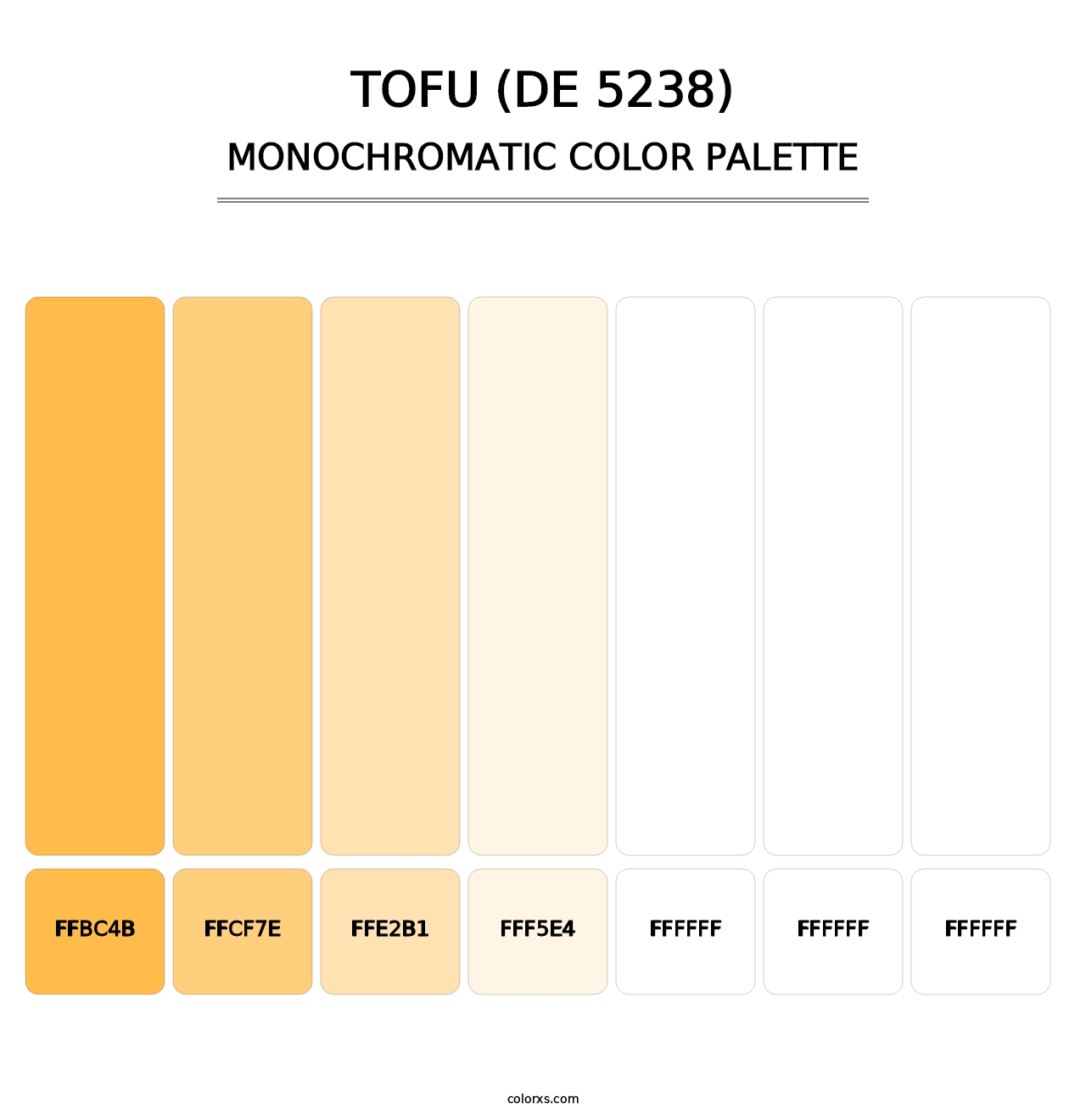 Tofu (DE 5238) - Monochromatic Color Palette