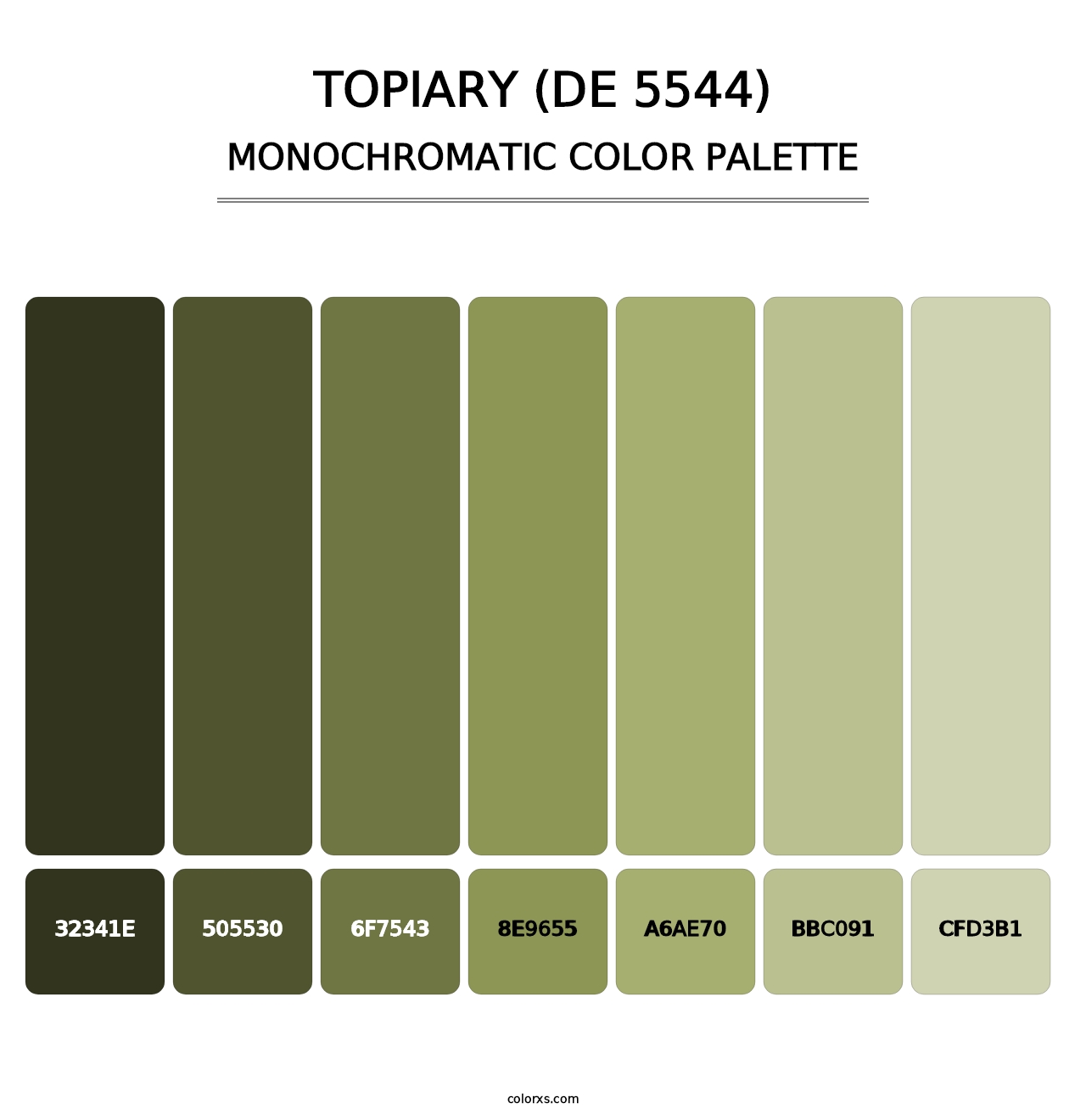 Topiary (DE 5544) - Monochromatic Color Palette