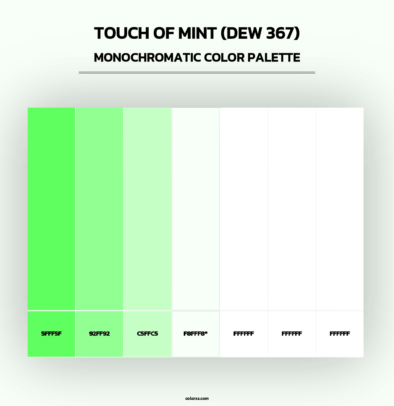 Touch of Mint (DEW 367) - Monochromatic Color Palette
