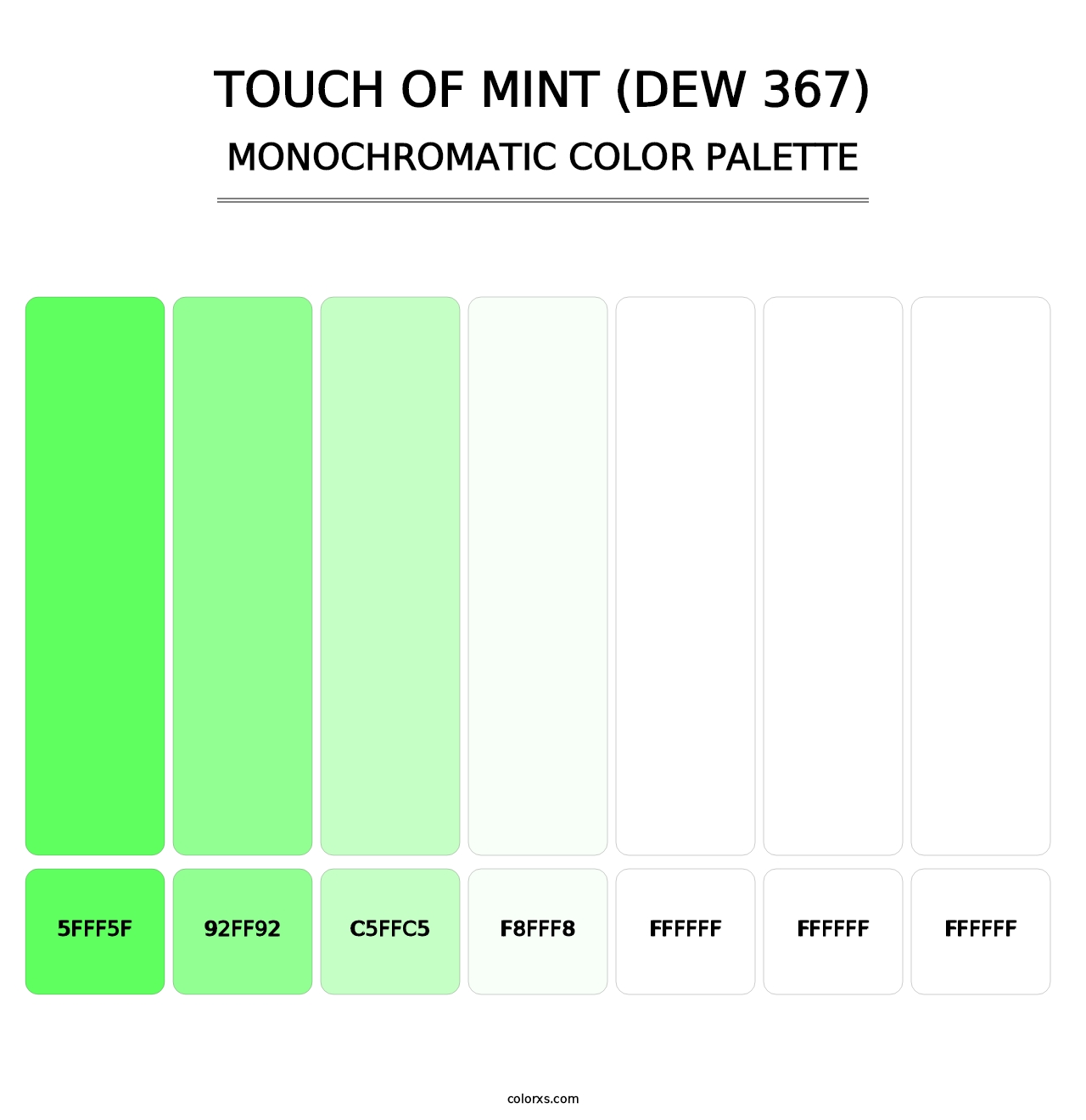 Touch of Mint (DEW 367) - Monochromatic Color Palette