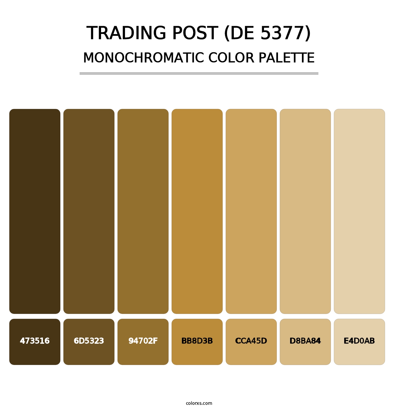 Trading Post (DE 5377) - Monochromatic Color Palette
