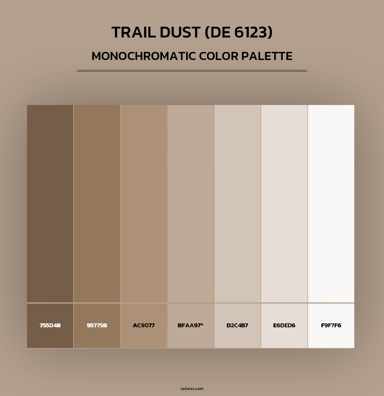 Trail Dust (DE 6123) - Monochromatic Color Palette