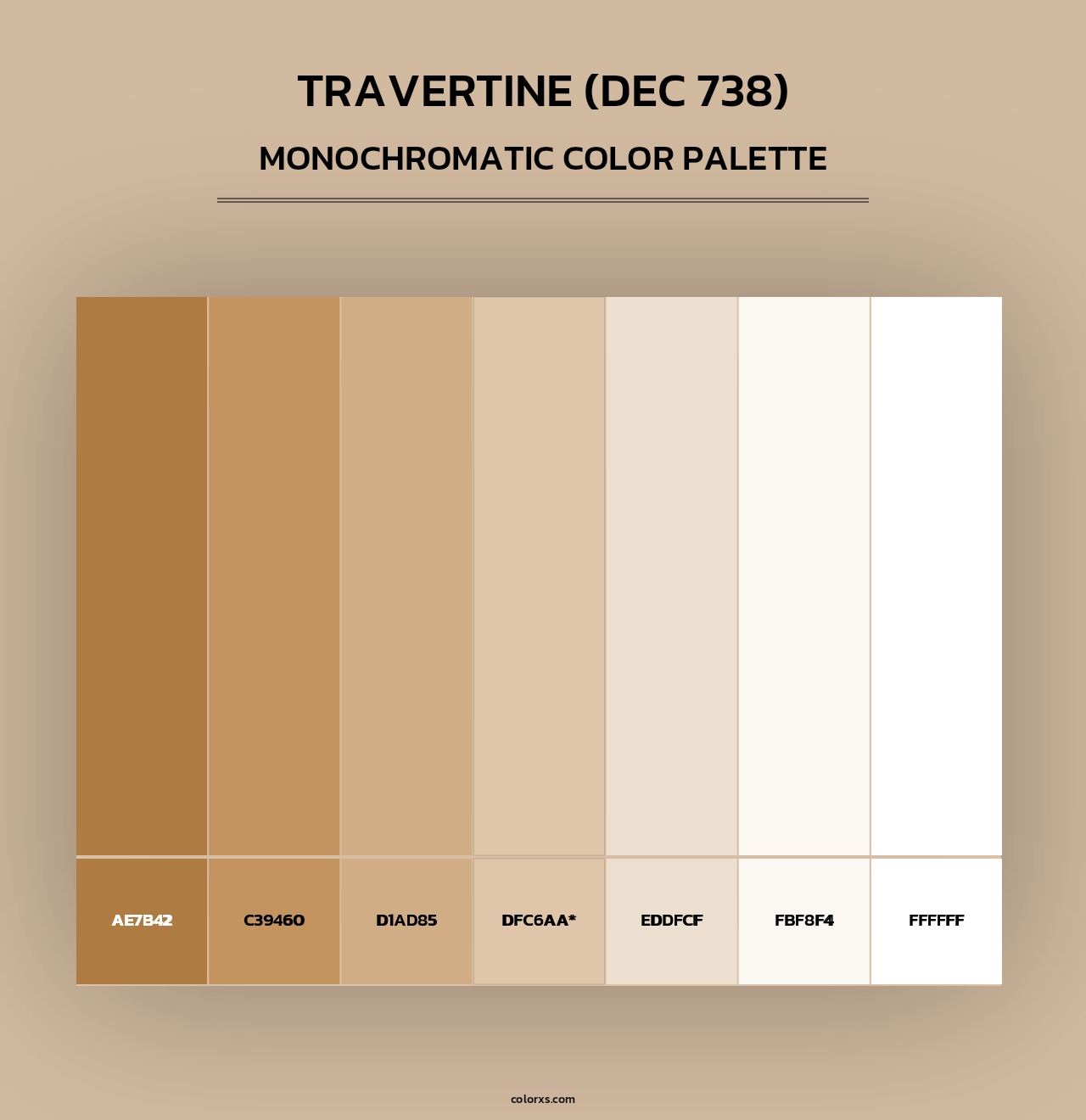 Travertine (DEC 738) - Monochromatic Color Palette