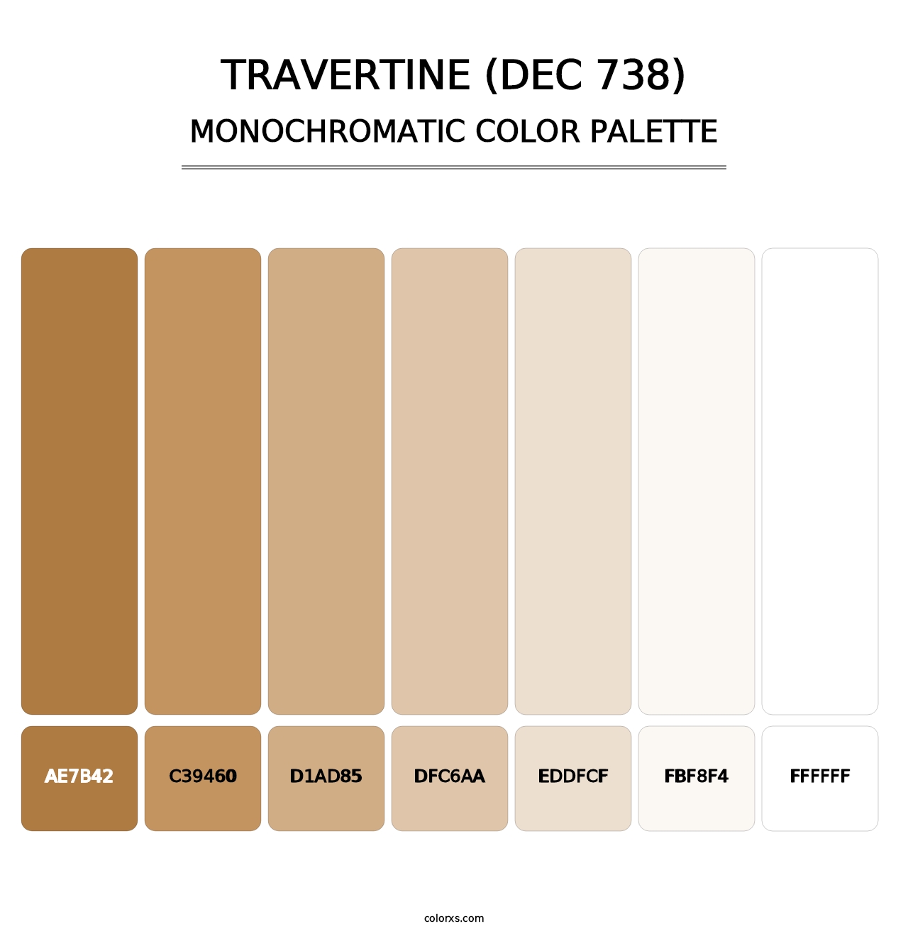 Travertine (DEC 738) - Monochromatic Color Palette