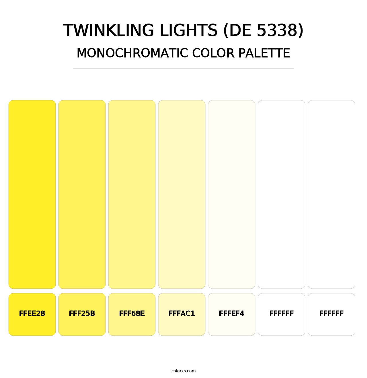 Twinkling Lights (DE 5338) - Monochromatic Color Palette