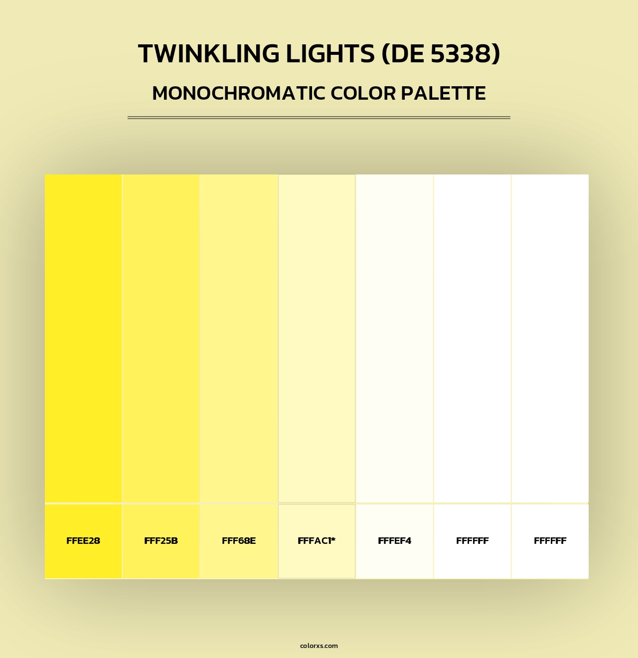 Twinkling Lights (DE 5338) - Monochromatic Color Palette
