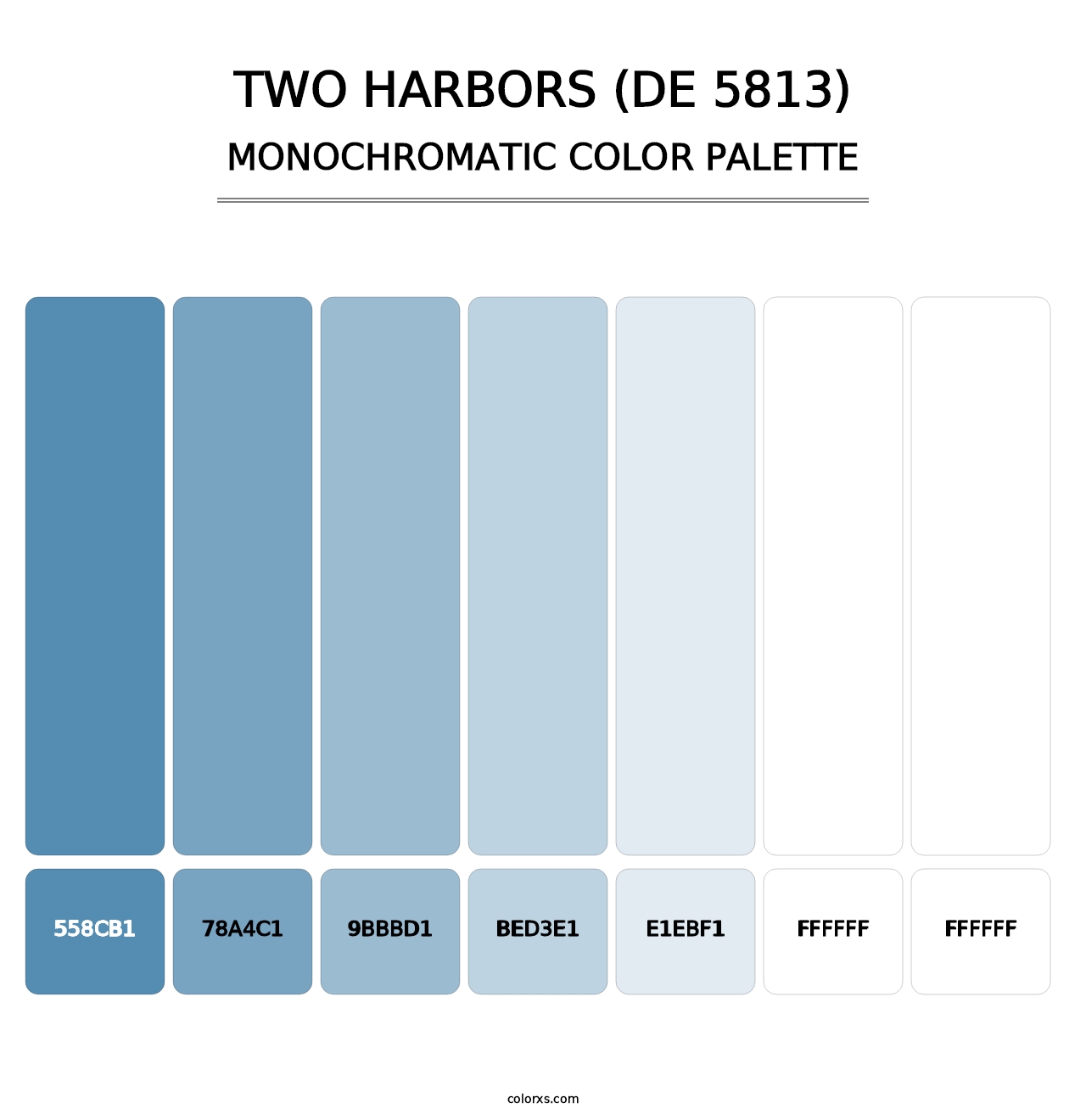Two Harbors (DE 5813) - Monochromatic Color Palette