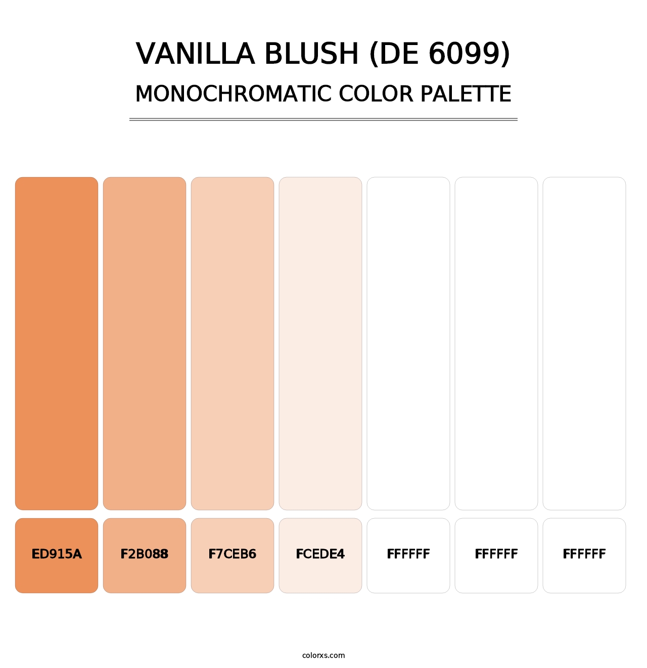 Vanilla Blush (DE 6099) - Monochromatic Color Palette