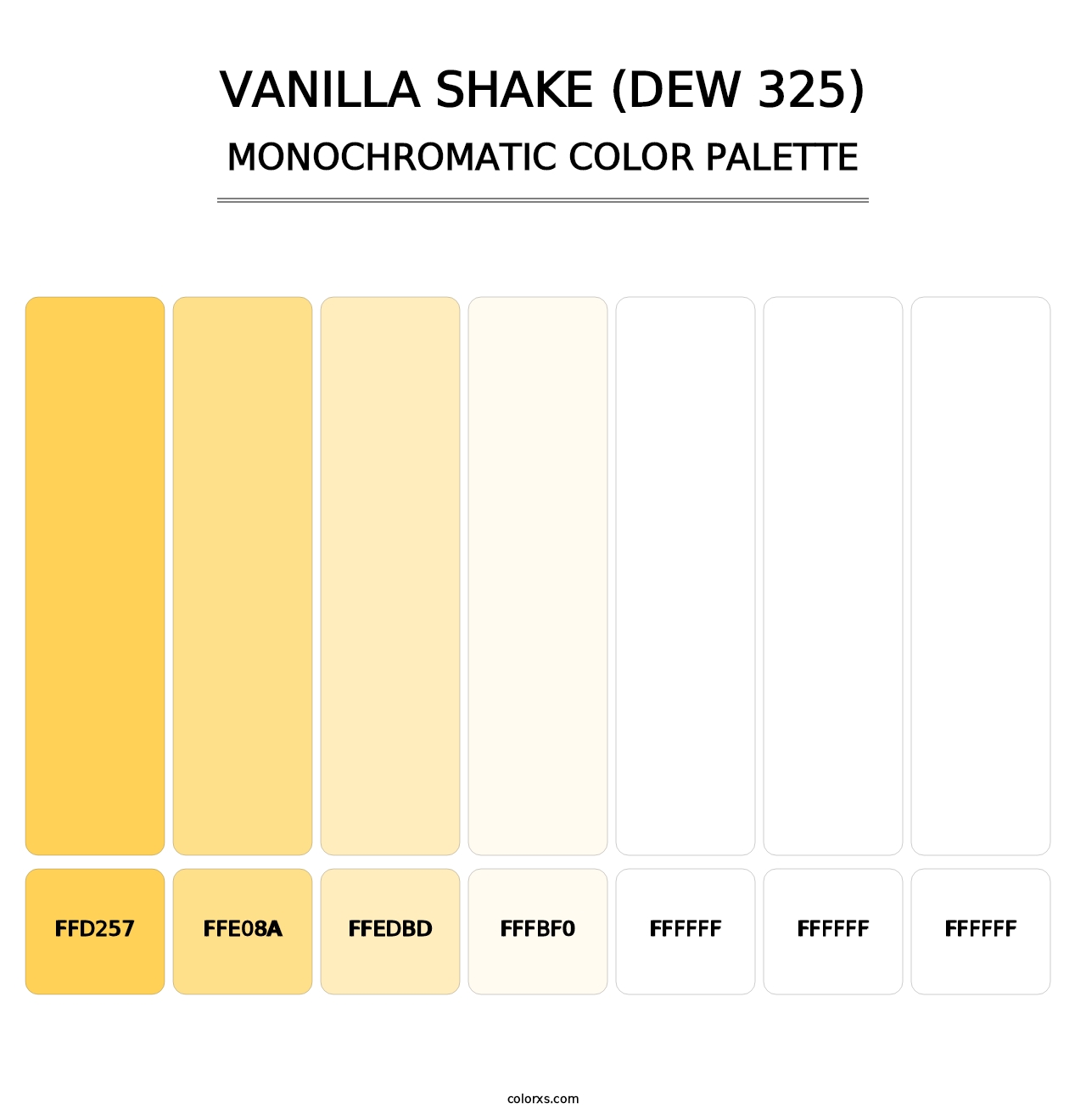 Vanilla Shake (DEW 325) - Monochromatic Color Palette