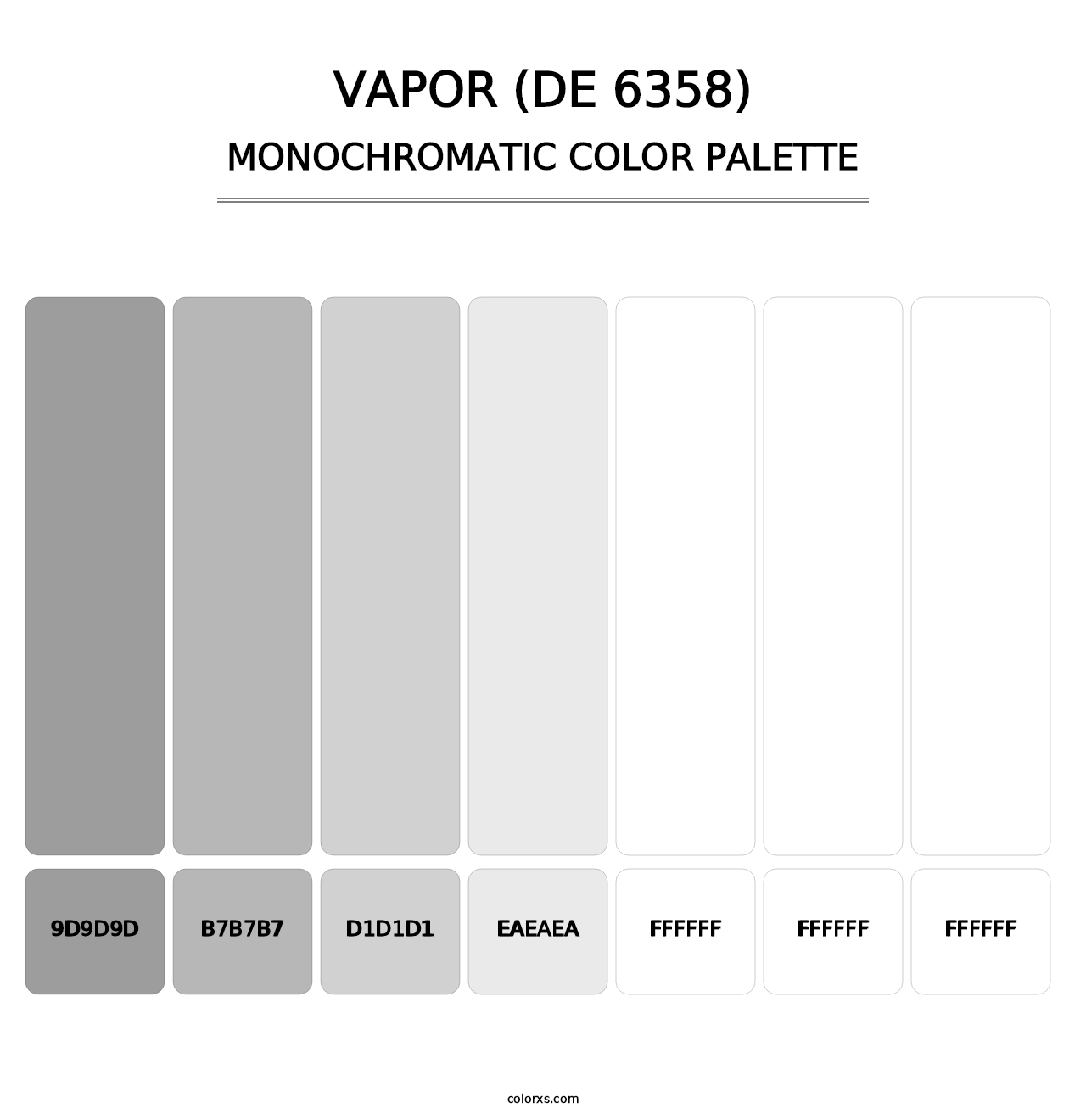 Vapor (DE 6358) - Monochromatic Color Palette