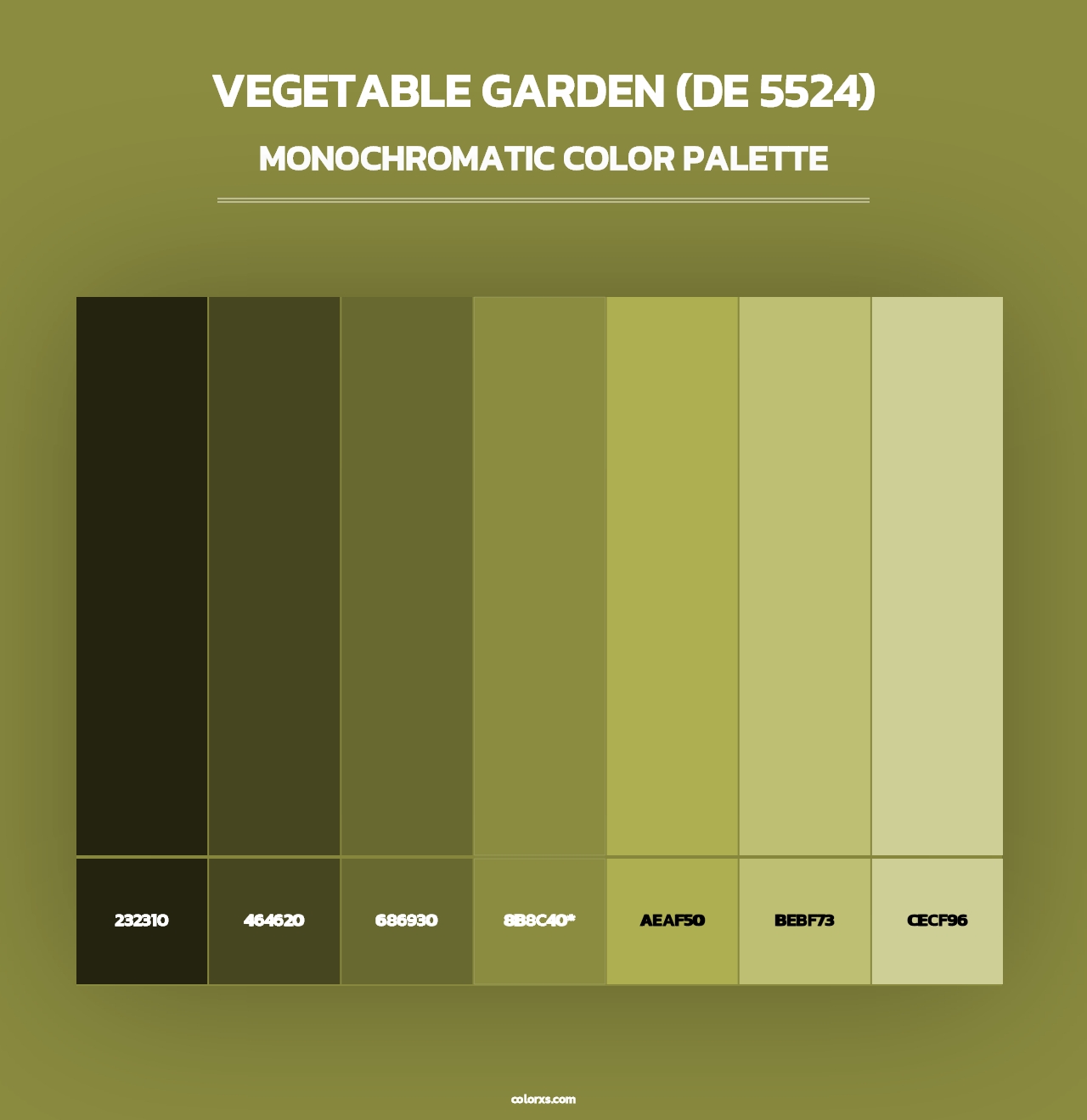 Vegetable Garden (DE 5524) - Monochromatic Color Palette