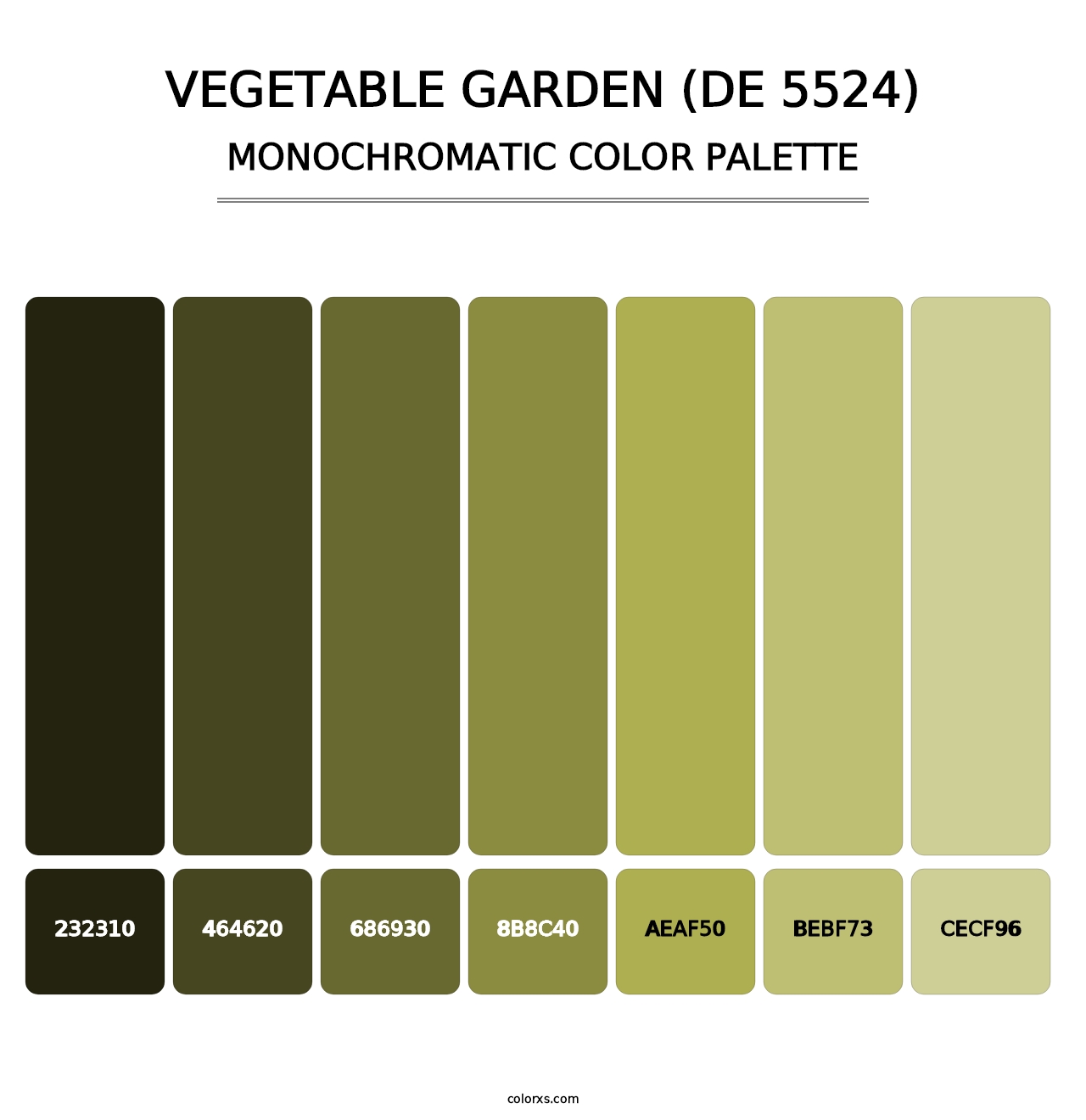 Vegetable Garden (DE 5524) - Monochromatic Color Palette