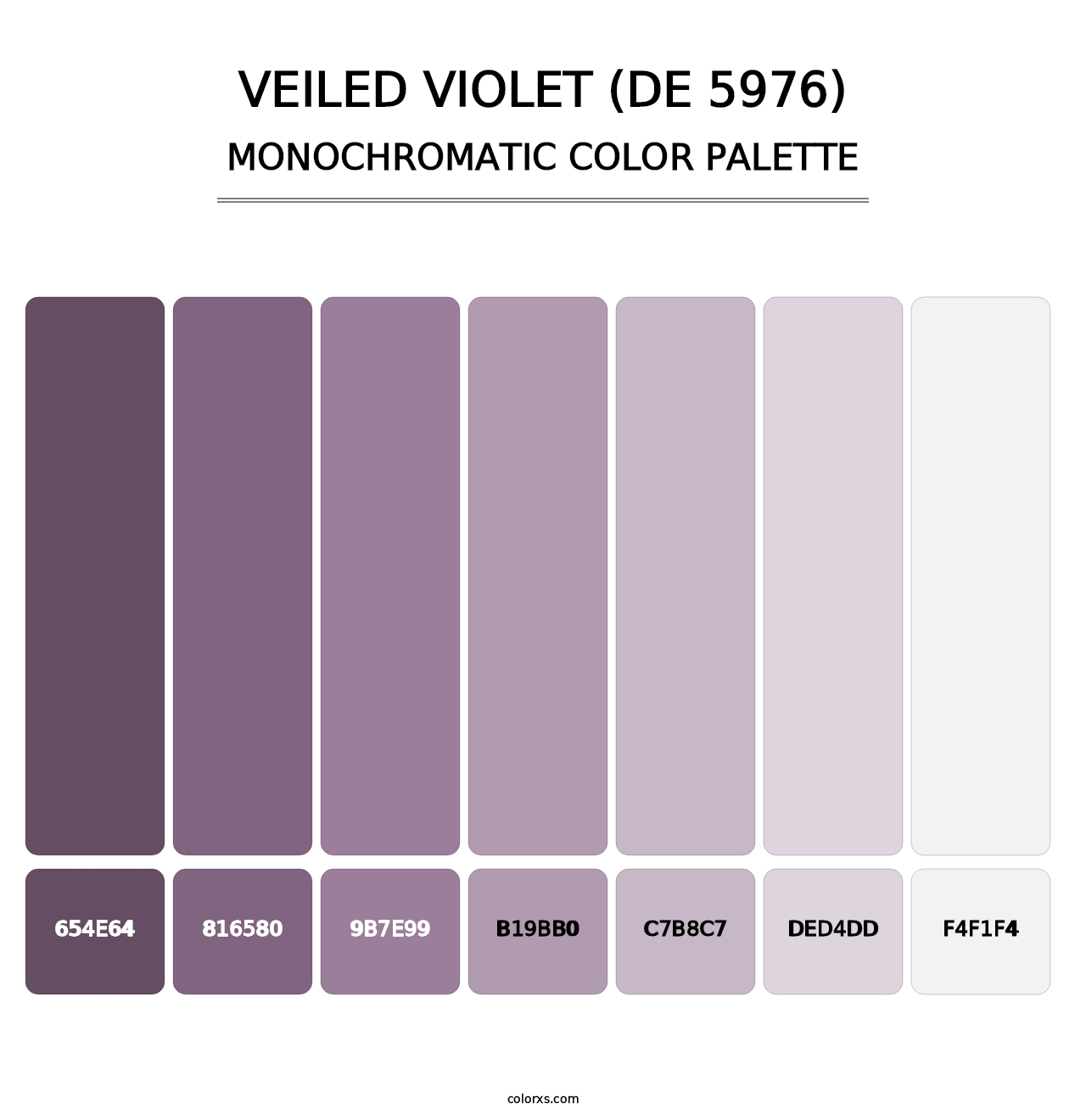 Veiled Violet (DE 5976) - Monochromatic Color Palette