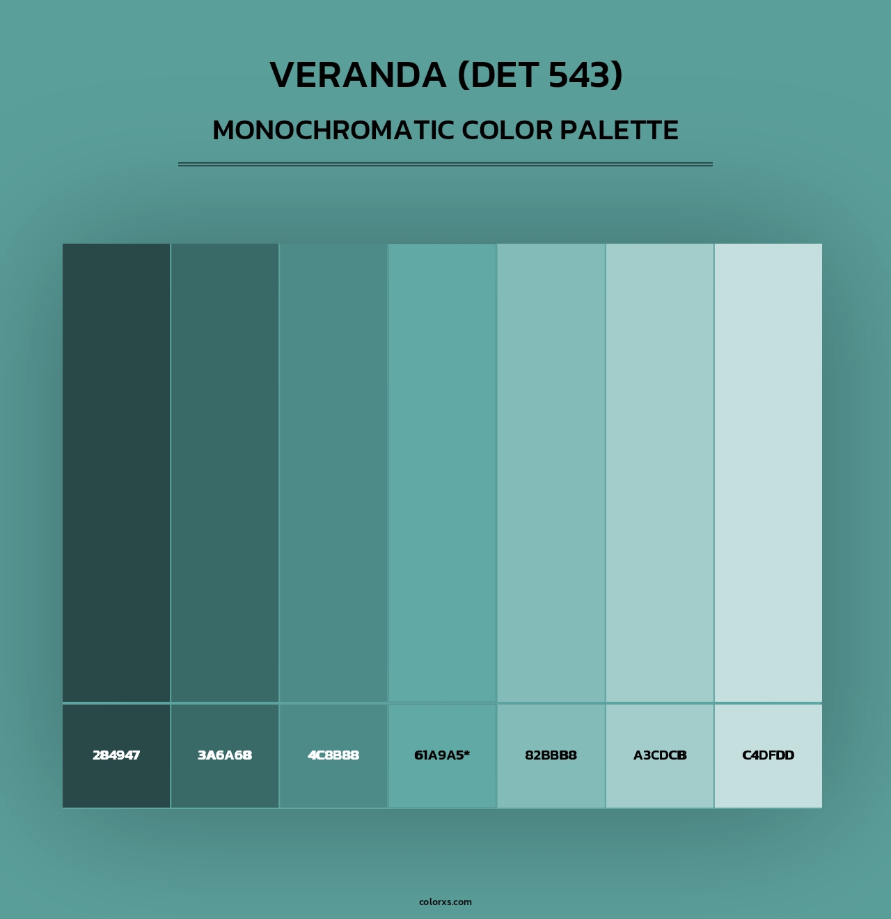 Veranda (DET 543) - Monochromatic Color Palette