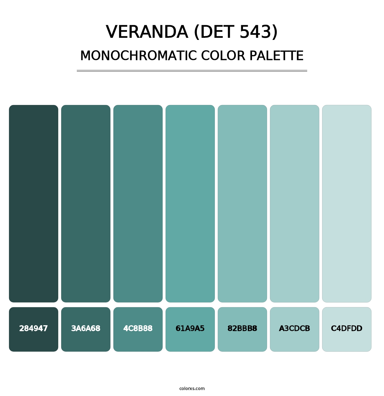 Veranda (DET 543) - Monochromatic Color Palette