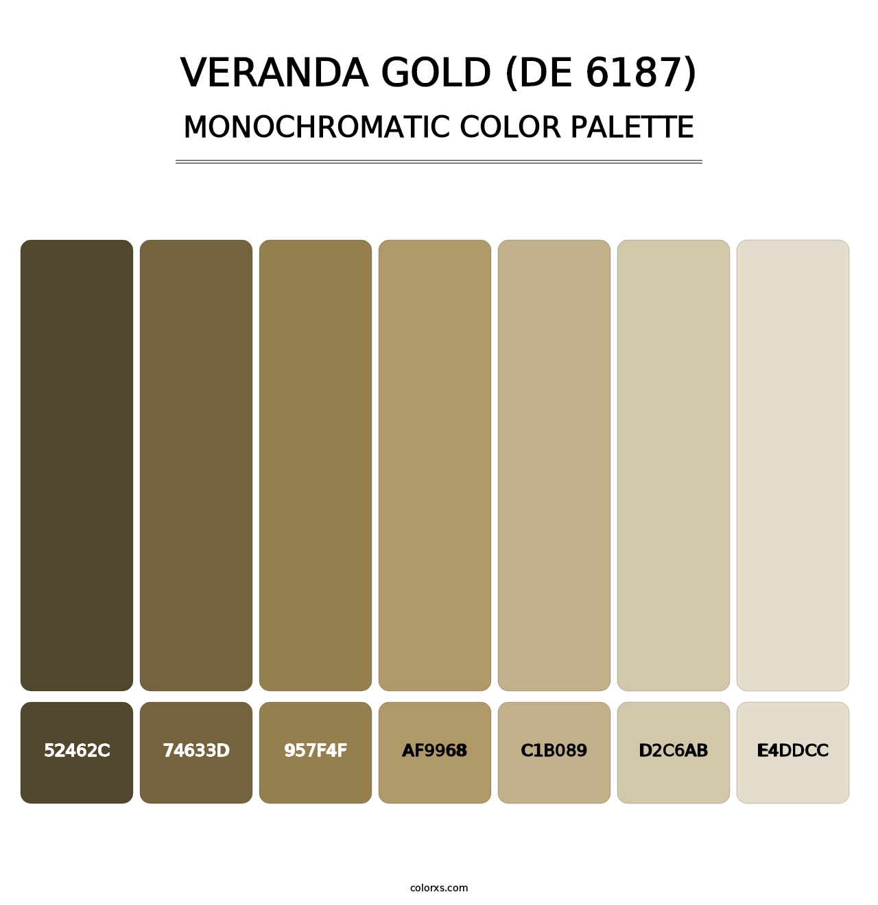 Veranda Gold (DE 6187) - Monochromatic Color Palette