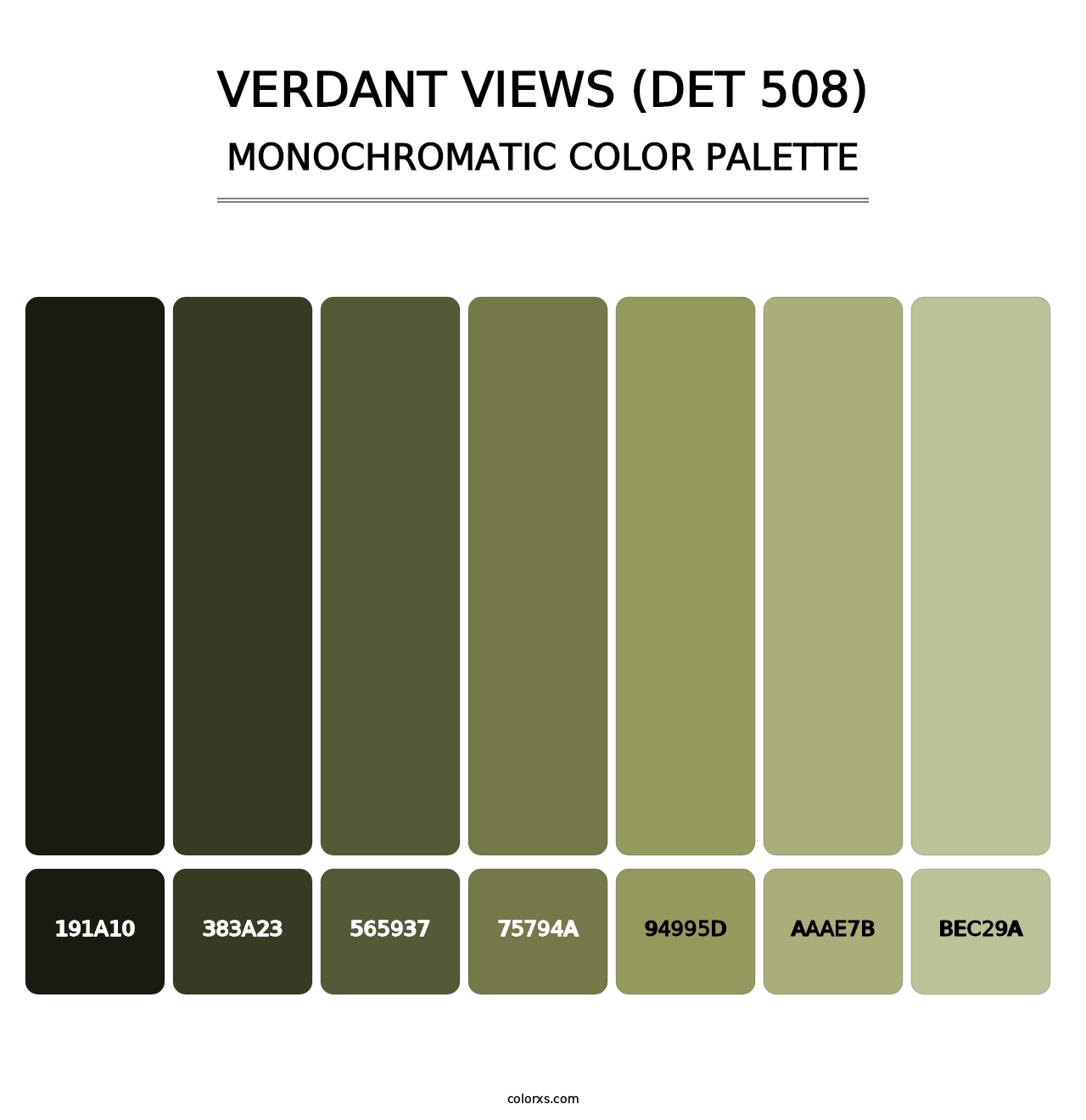 Verdant Views (DET 508) - Monochromatic Color Palette