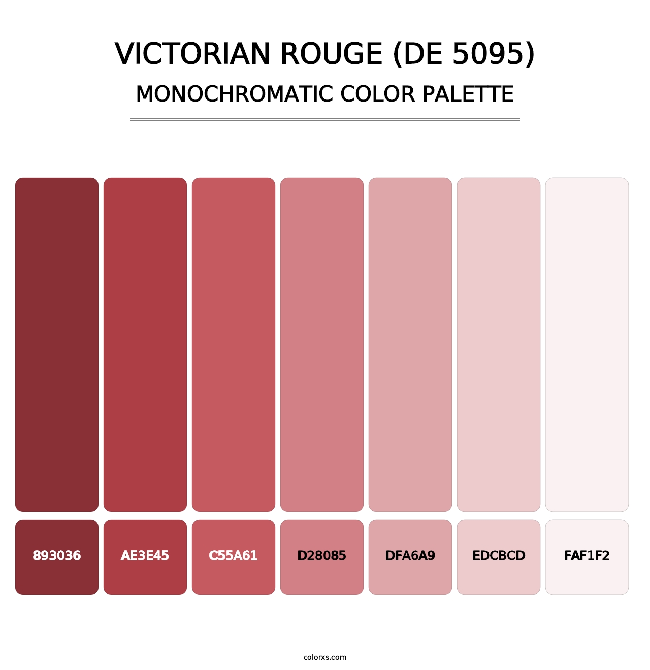 Victorian Rouge (DE 5095) - Monochromatic Color Palette
