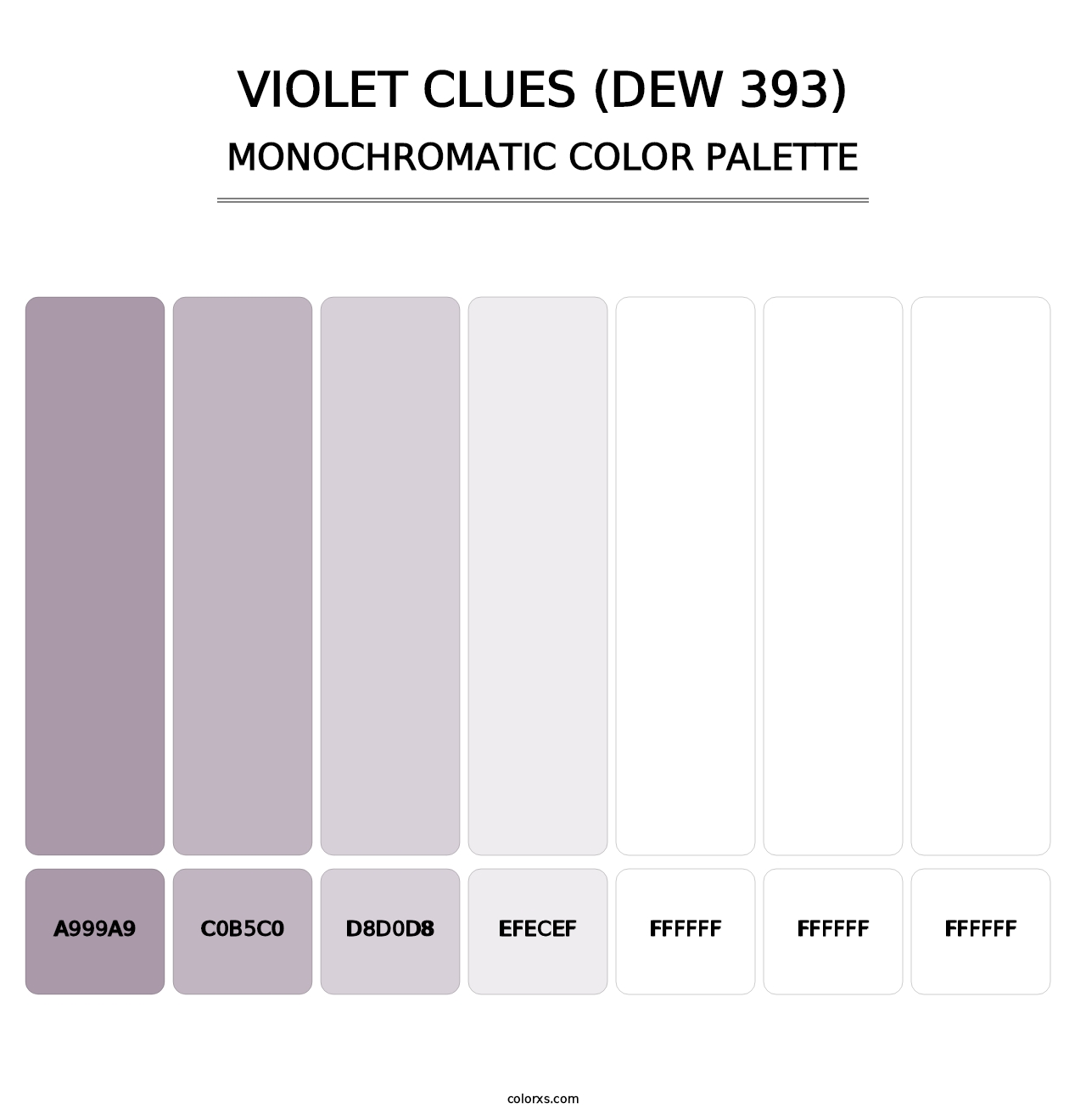 Violet Clues (DEW 393) - Monochromatic Color Palette