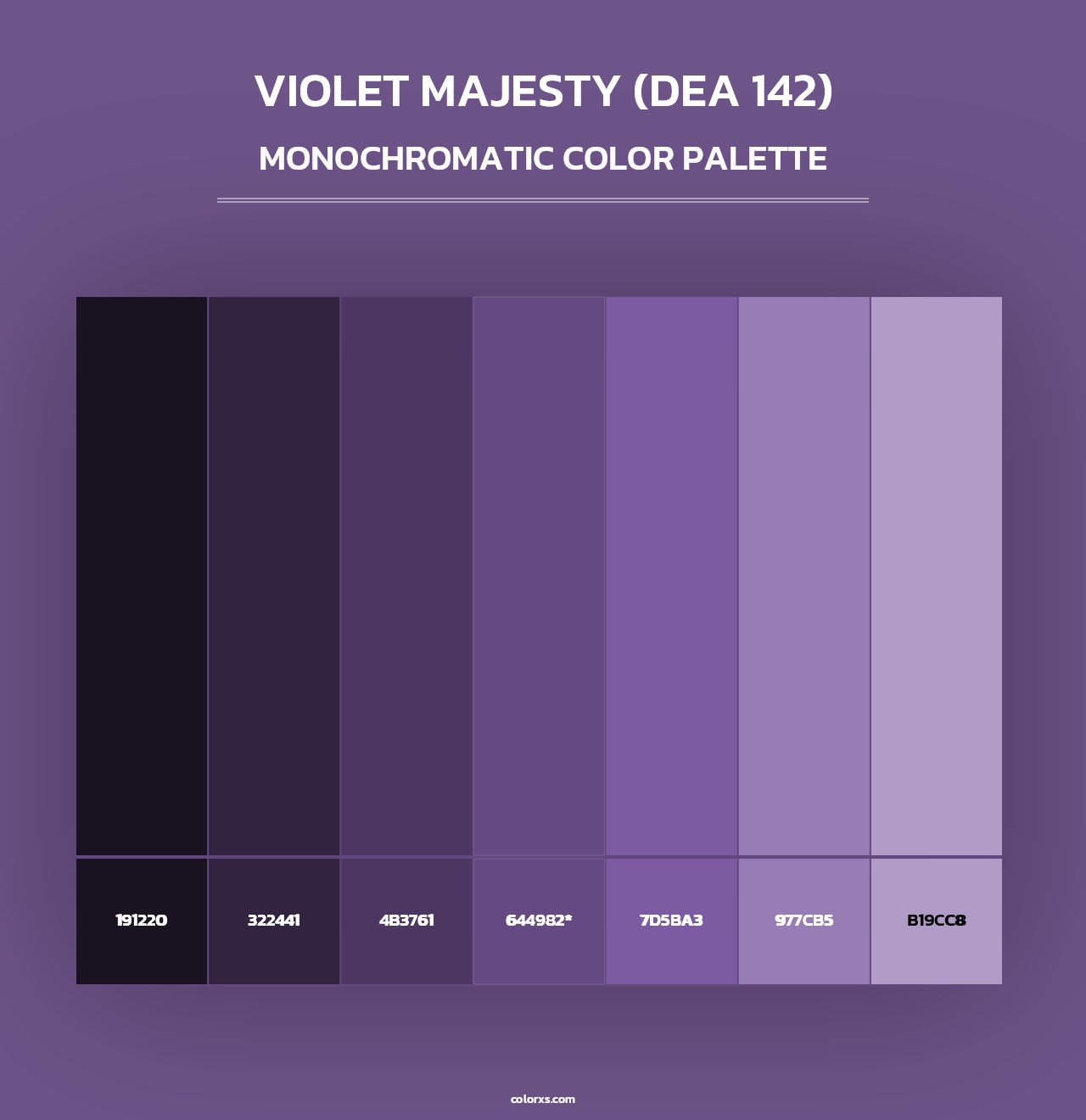 Violet Majesty (DEA 142) - Monochromatic Color Palette