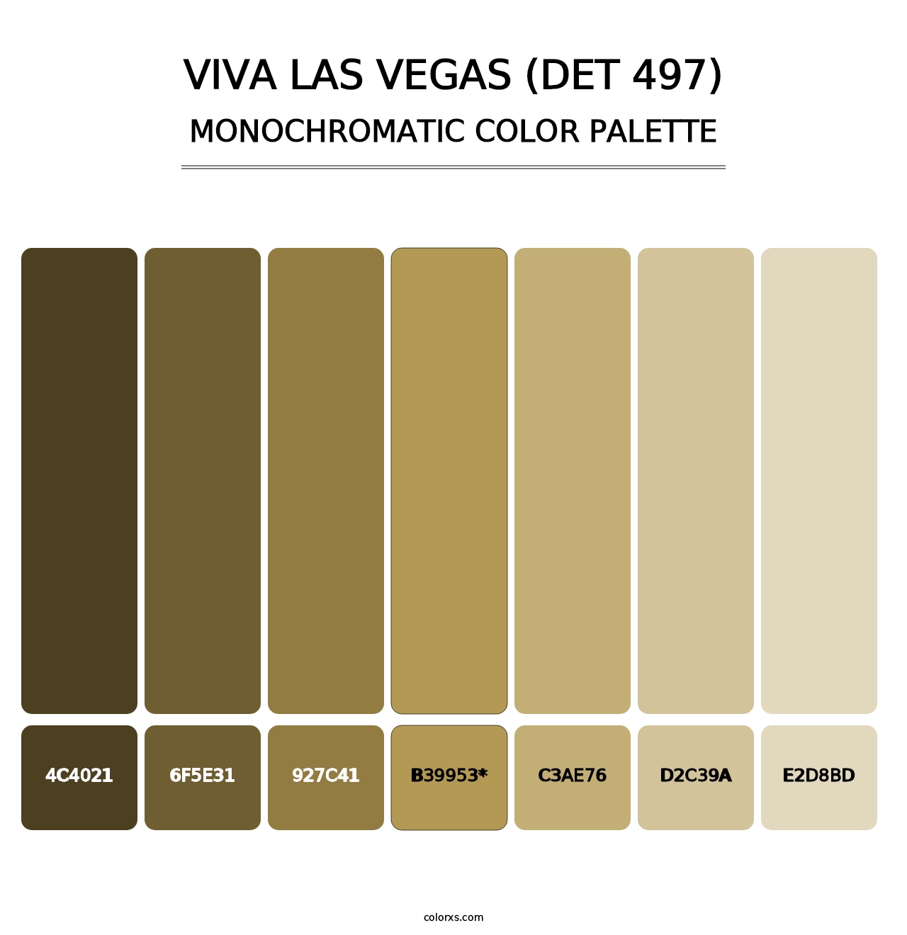 Viva Las Vegas (DET 497) - Monochromatic Color Palette