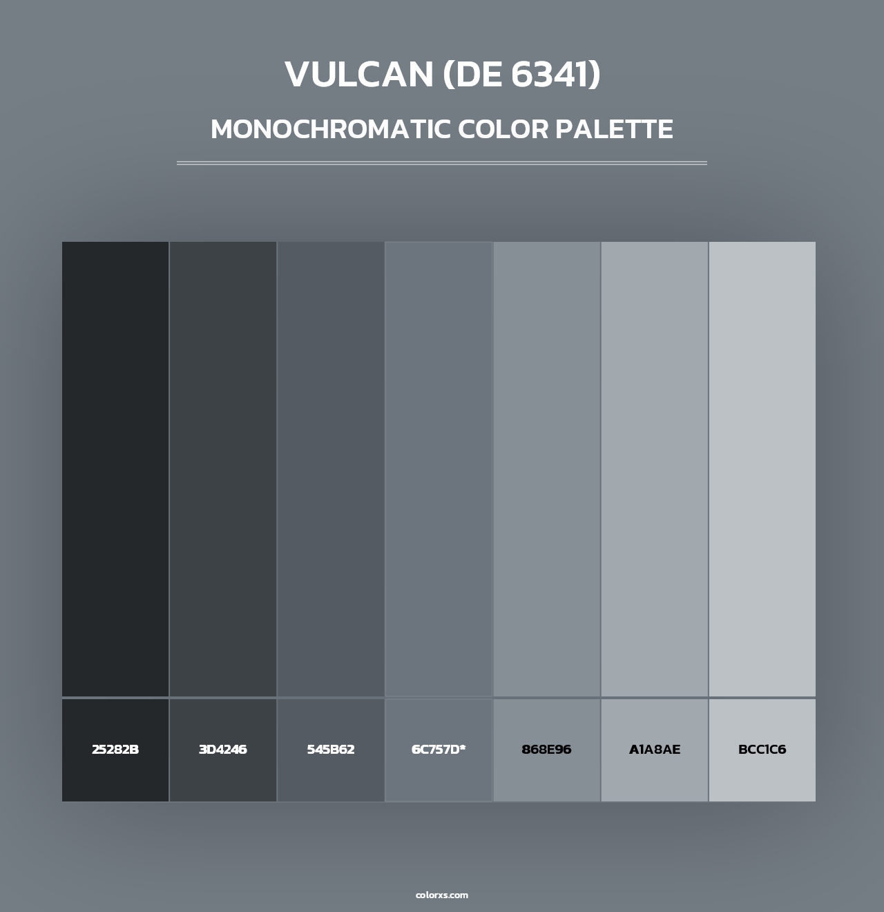 Vulcan (DE 6341) - Monochromatic Color Palette