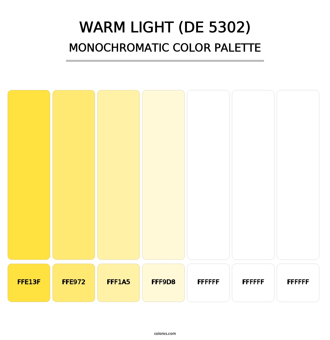 Warm Light (DE 5302) - Monochromatic Color Palette