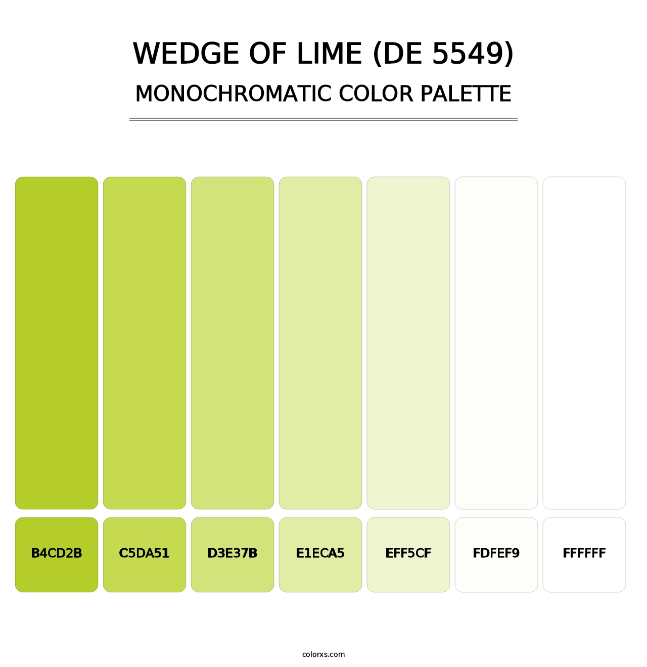 Wedge of Lime (DE 5549) - Monochromatic Color Palette