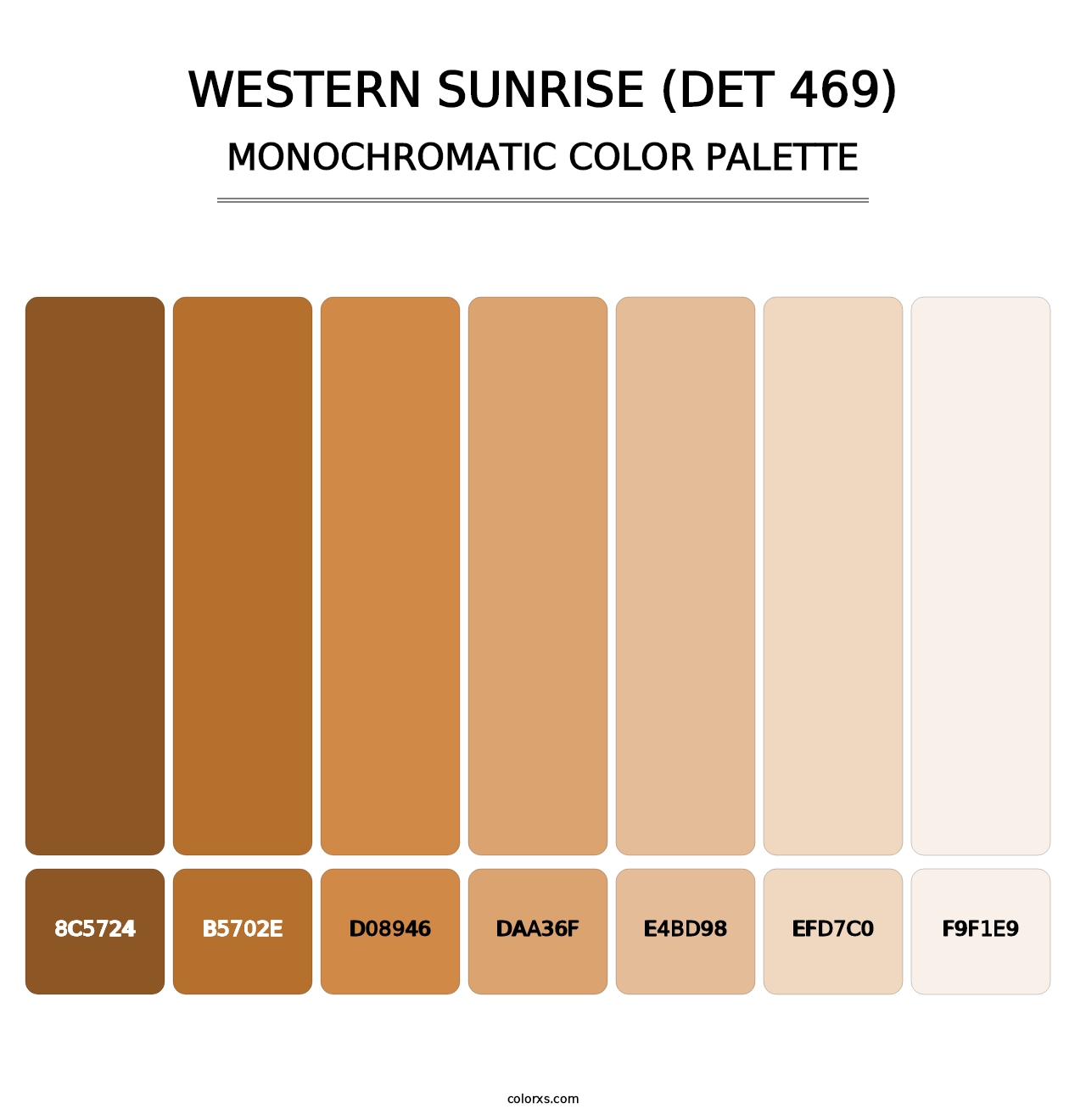 Western Sunrise (DET 469) - Monochromatic Color Palette