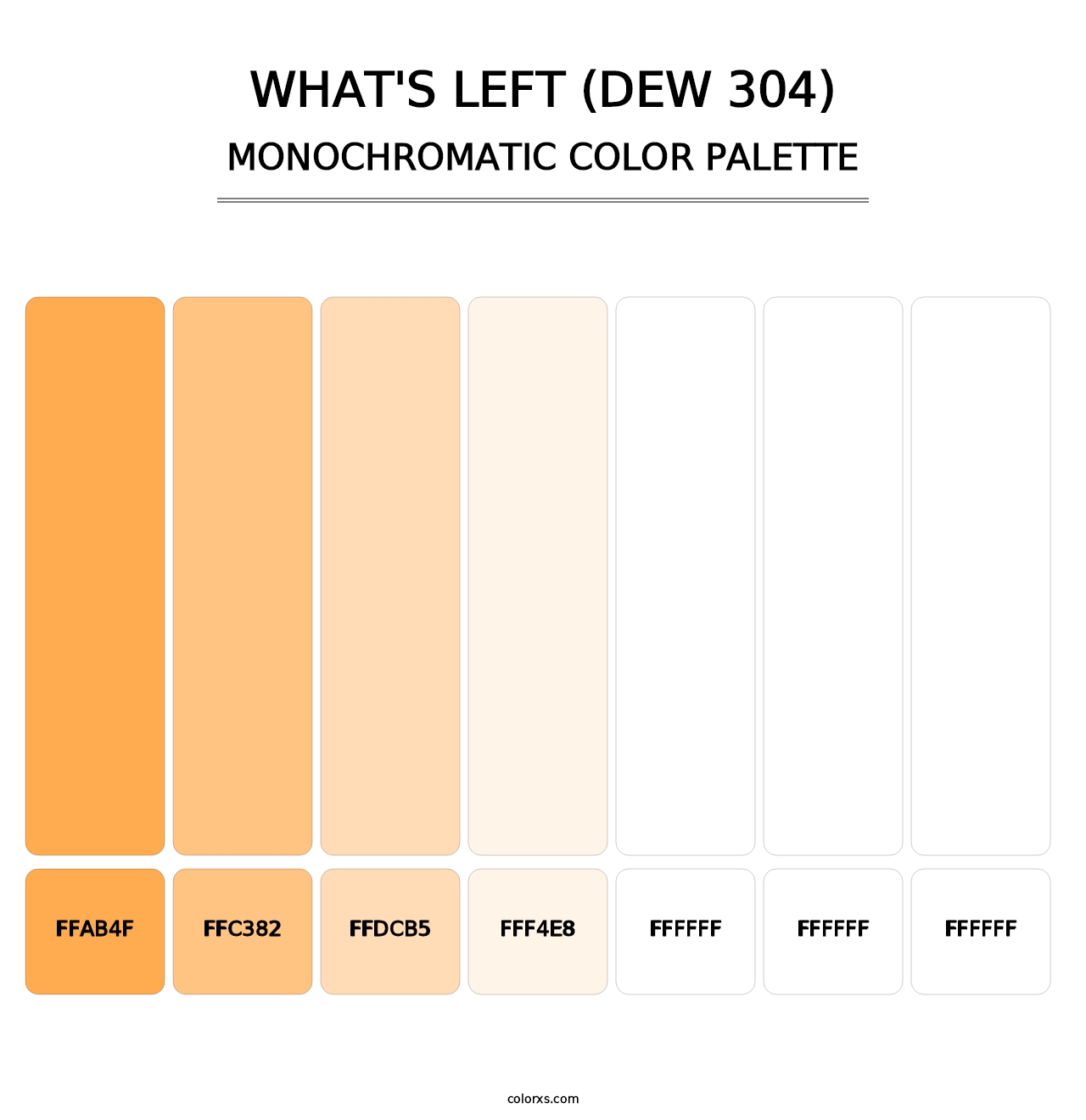 What's Left (DEW 304) - Monochromatic Color Palette