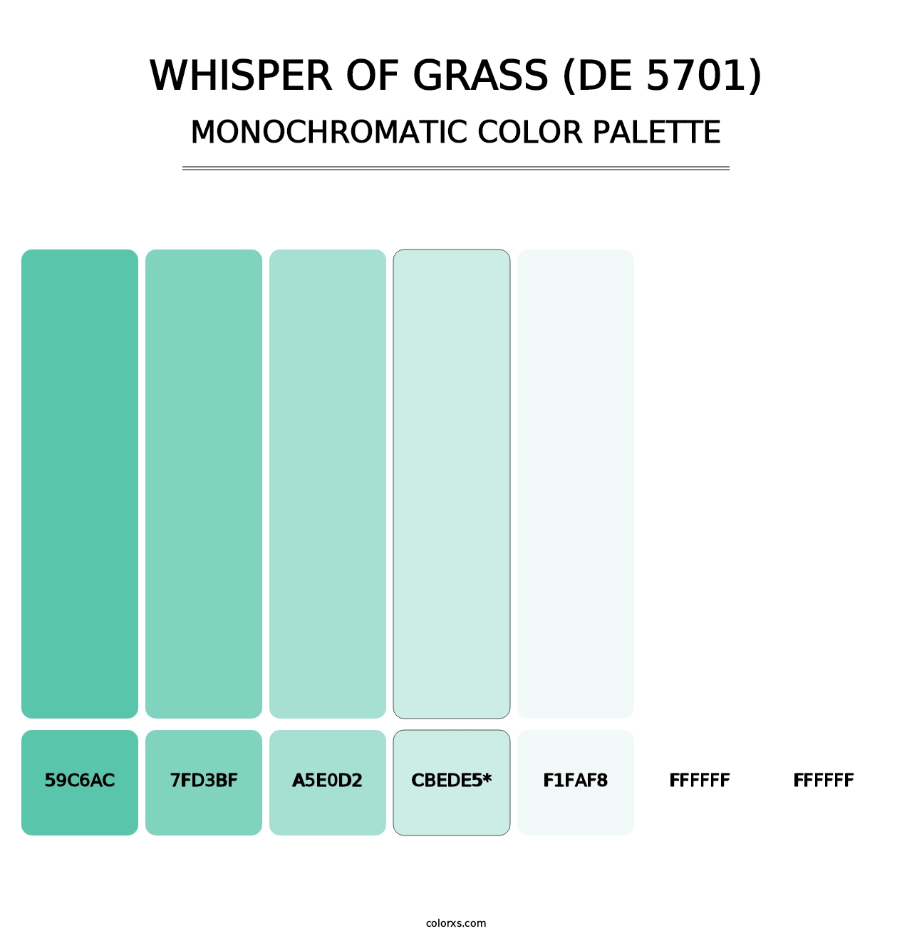 Whisper of Grass (DE 5701) - Monochromatic Color Palette