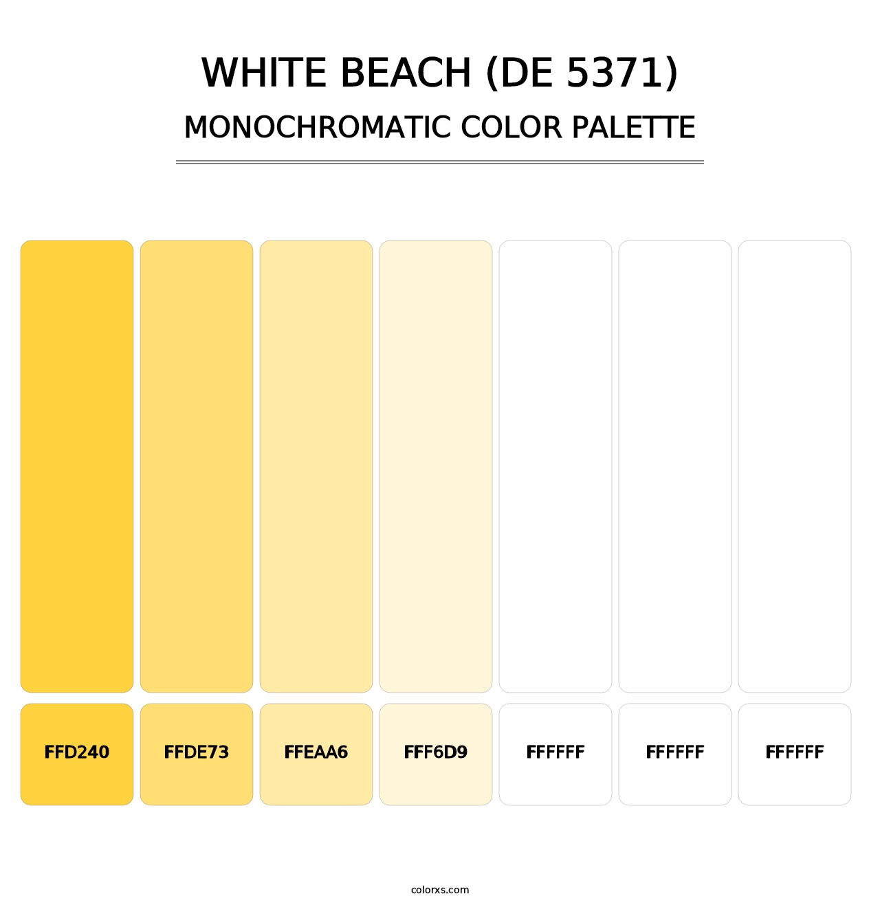 White Beach (DE 5371) - Monochromatic Color Palette