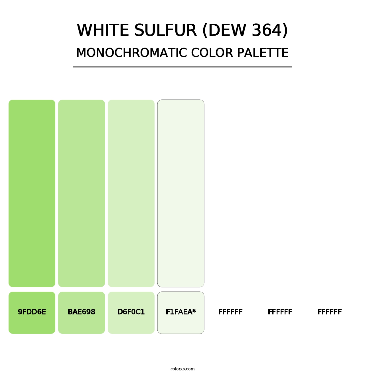 White Sulfur (DEW 364) - Monochromatic Color Palette