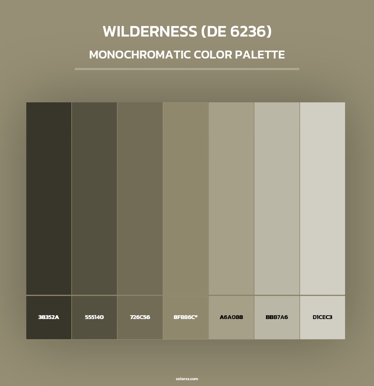Wilderness (DE 6236) - Monochromatic Color Palette